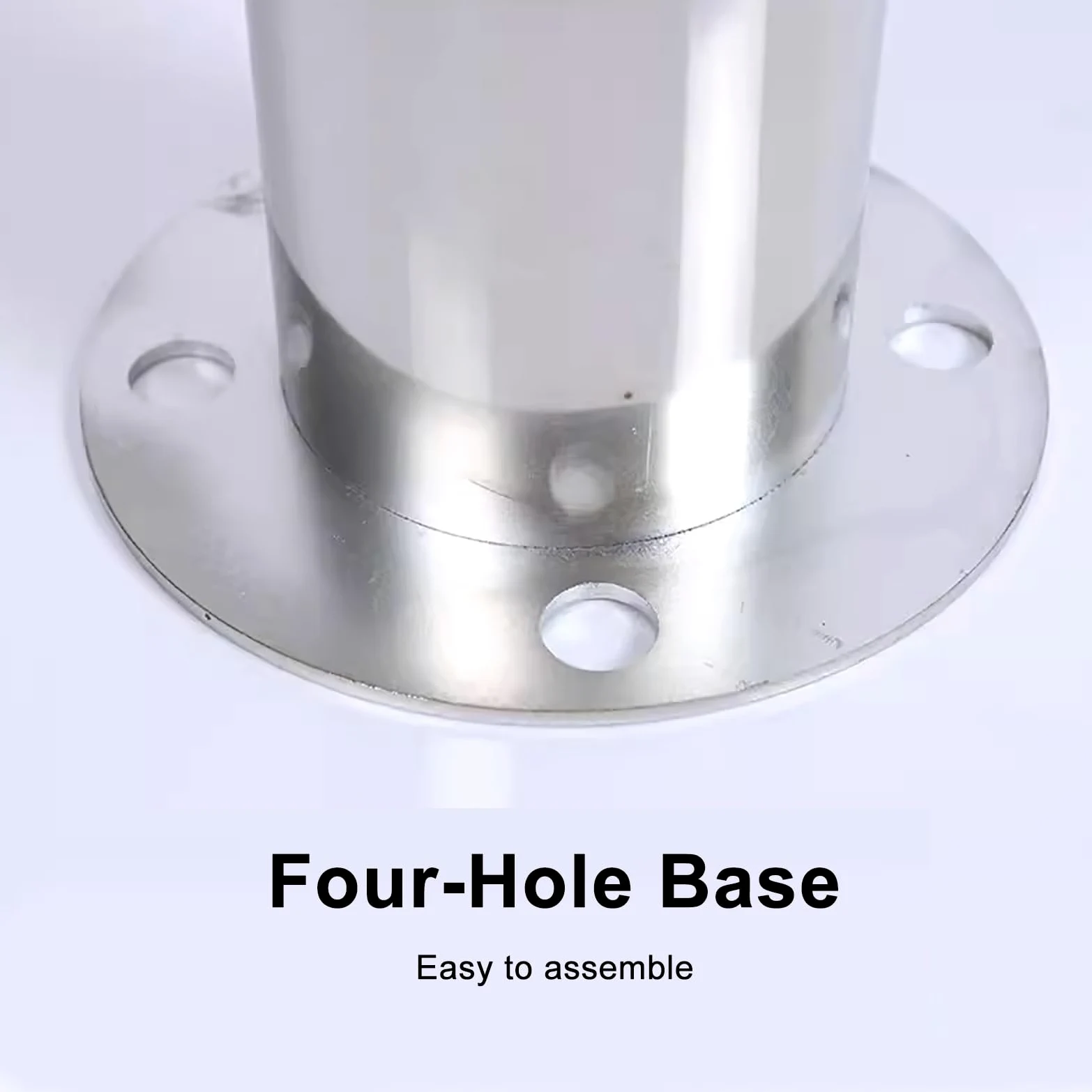 Generico Dissuasori di Sicurezza in Acciaio Inossidabile - Confezione da 6, Altezza 61 cm, Diametro 7,6 cm, Barriere di parcheggio Riflettenti per Uso Commerciale e residenziale, Resistenti e imperme