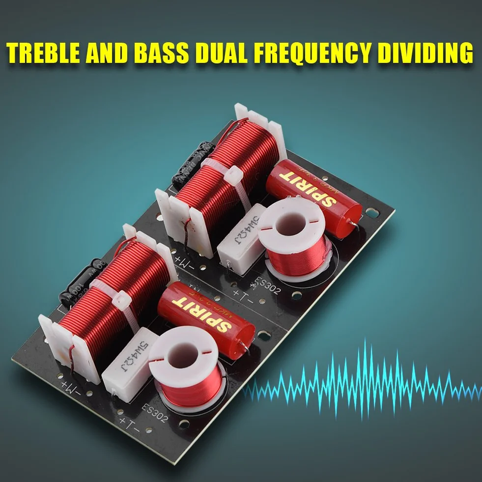Zerone 2Pcs Divisore per Frequenza Altoparlanti 2 Vie Treble/Bass 2 Unità 2 Unità Hi-Fi Crossover Filtro Distributore di Frequenza Modulo FAI DA TE