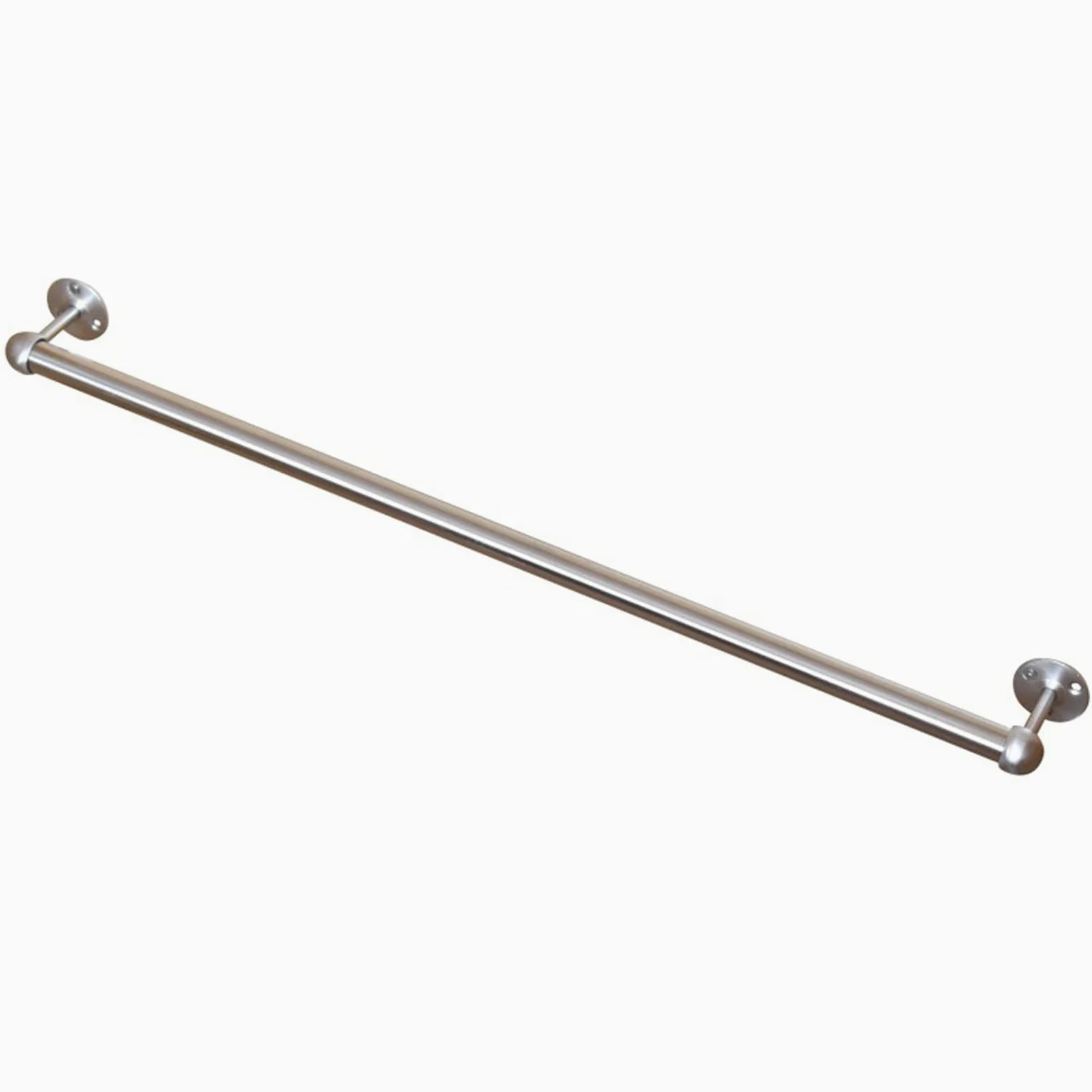 Portasciugamani in acciaio inox SUS 304 di alta qualità, 90 cm, da parete, rotondo, finitura argento, resistente, per bagno e cucina, facile installazione a vite