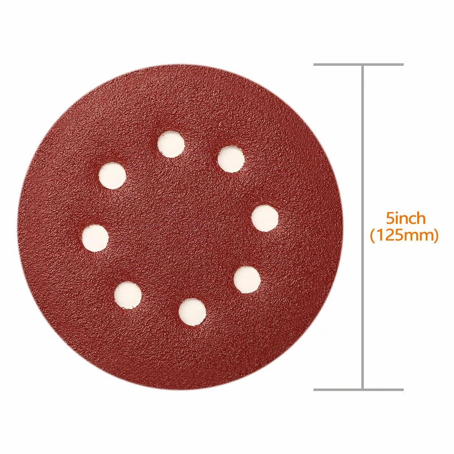 SPTA 100 Pezzi 125mm Dischi Abrasivi Carte Abrasive per Levigatrice 10 Graniglie 40-2000