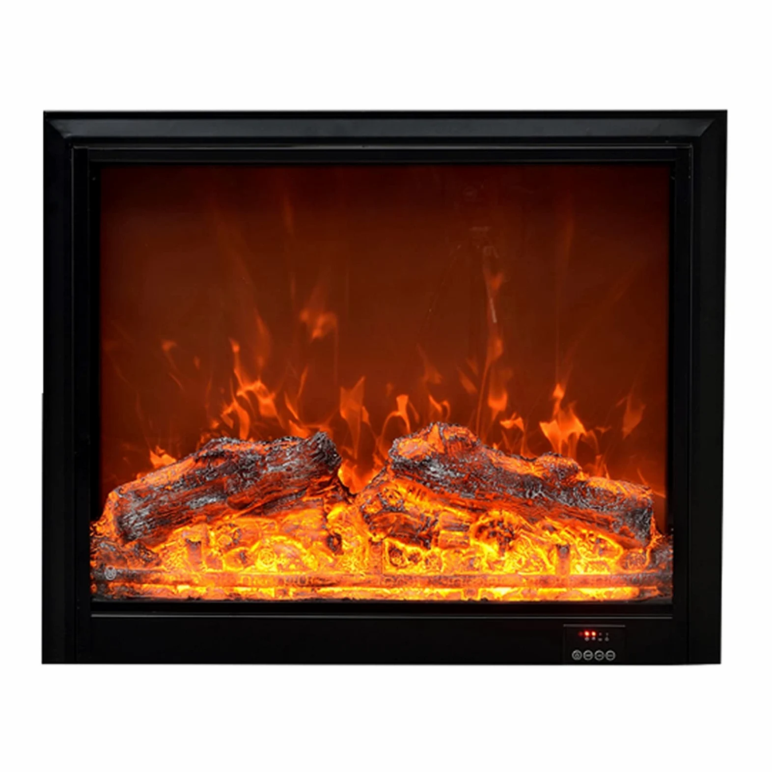Caminetti elettrici Decorazione Camino Simulazione Fiamma Casa Embedded Camino Elettrico Villa Hotel Tv Decorazione della parete con fiamme dinamiche simulate con fiamme dinamiche, bordo nero (nessuna