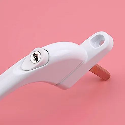 MRKU Maniglie per finestre in Lega di Alluminio Bianca con Serratura Universale per Porta con Chiave