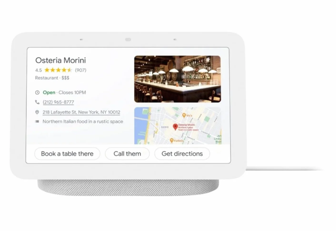 Google Assistant Vocal Nest Hub Galet