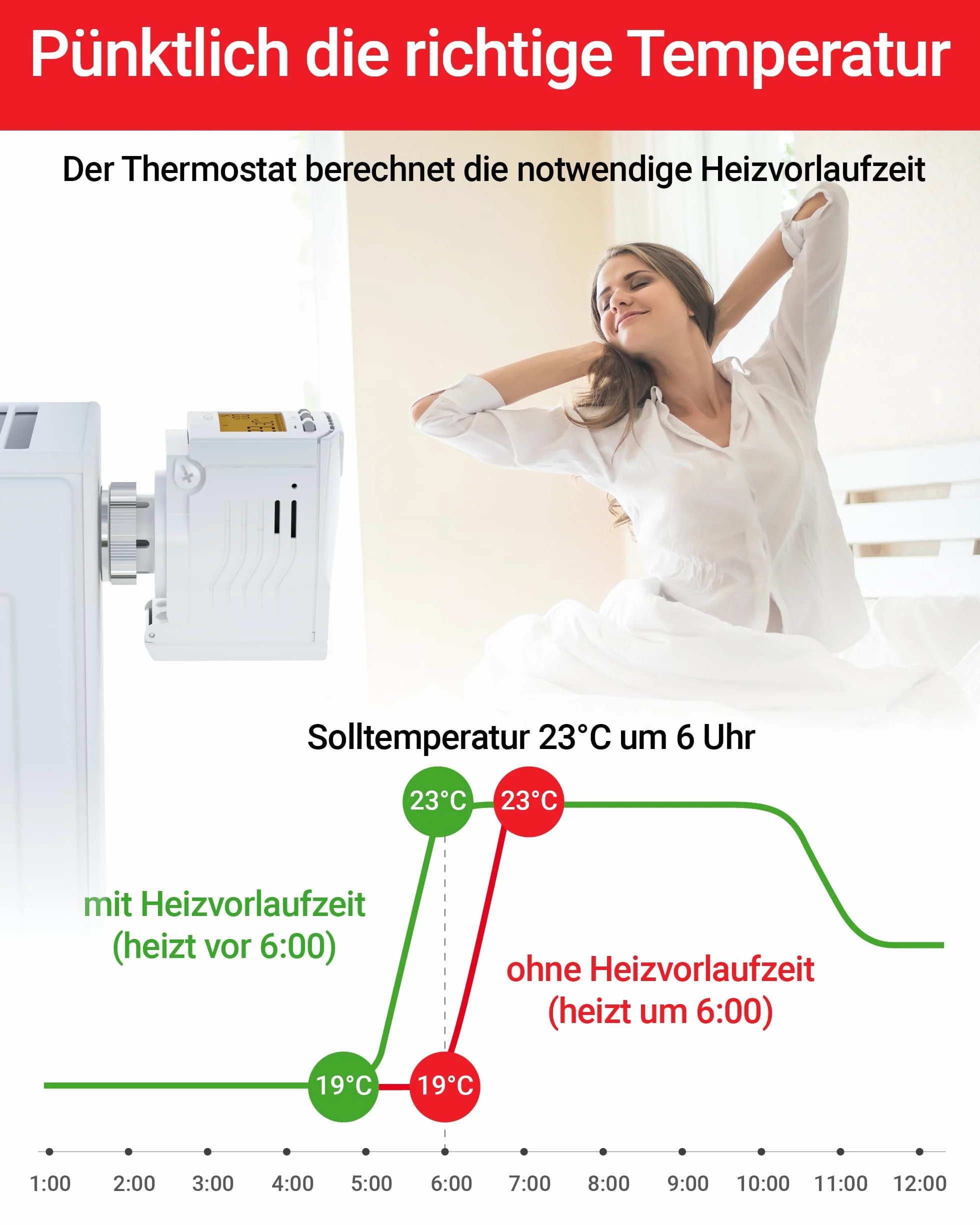 Elektrobock 175 HD13 Profi - Termostato elettronico per termosifoni da 3 a 40 °C