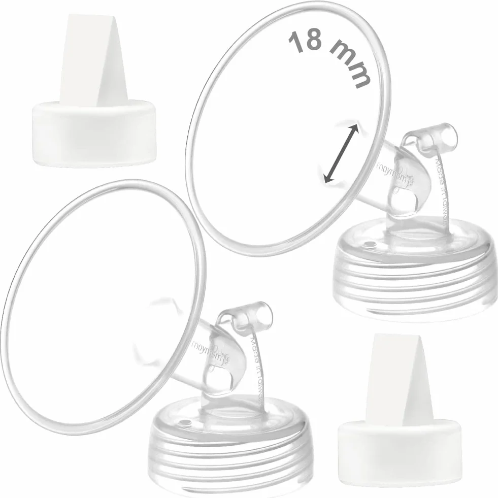 Maymom Flangia da 18 mm con Valvola Duckbill Compatibile con Spectra S1 S2 9 Plus Parti per Tiralatte