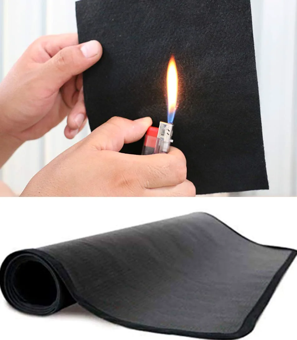 ELR Tappeto ignifugo in fibra di vetro, durevole, ignifugo, protettivo, tappeto per camino, tappetino antiscivolo per camino, braciere (L: 150 x 100 cm)