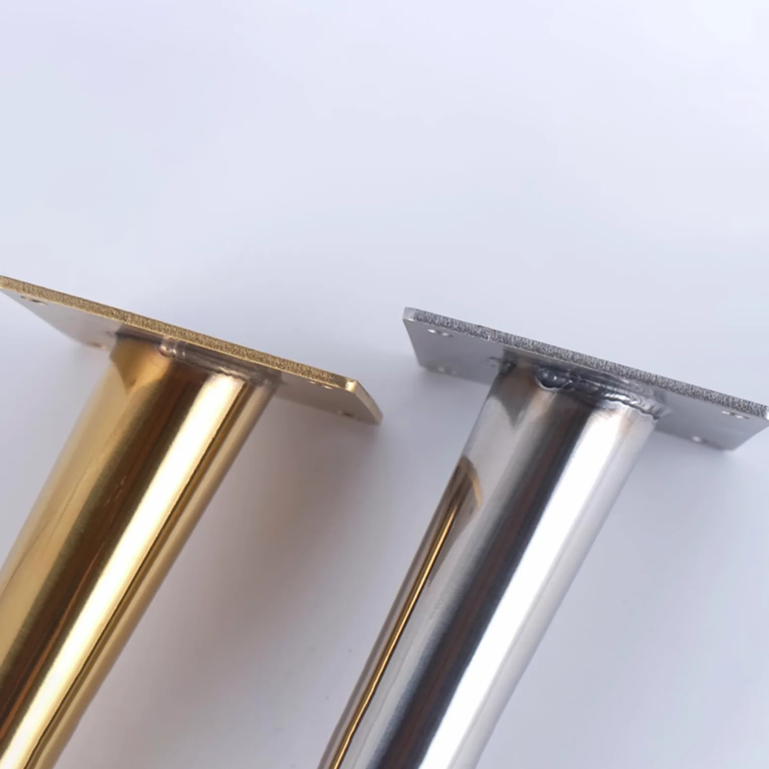 Gambe per Mobili Piedini Conici da 15 cm 4 Pezzi Supporto per Tavolo In Argento Superficie Galvanica In Acciaio Inossidabile Piedini per Divano Altezza: 10-20 cm Piedini per Mobile da 15 cm/6"
