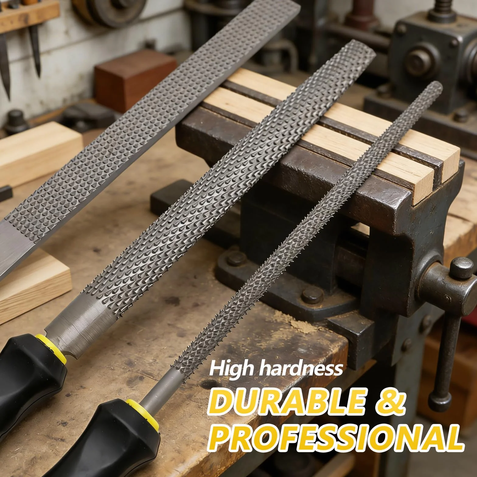 Set di lime per legno e metallo 6 pezzi incl. Raspa per legno mezzotonda per modellare fori e curve in legno duro o tenero, Lima professionale per legno