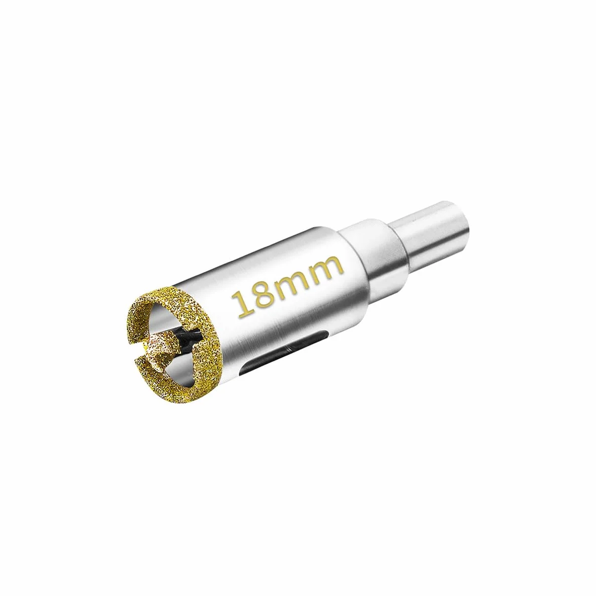 Sega a Tazza diamantata 18mm con Punta Pilota per Piastrelle, Porcellana, Vetro, Marmo, Ceramica