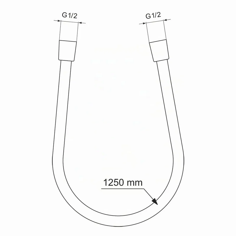 Ideal Standard - Idealrain Idealflex - Tubo flessibile per doccia, 1,25 m, cromato