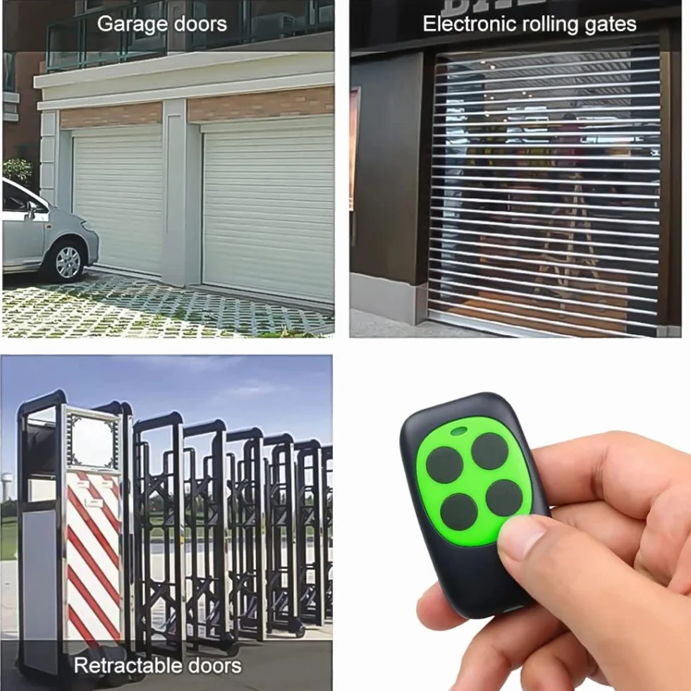 Telecomando Cancello Universale Autoapprendimento 433 Mhz Codice Fisso Batteria Inclusa Set 3 Pezzi