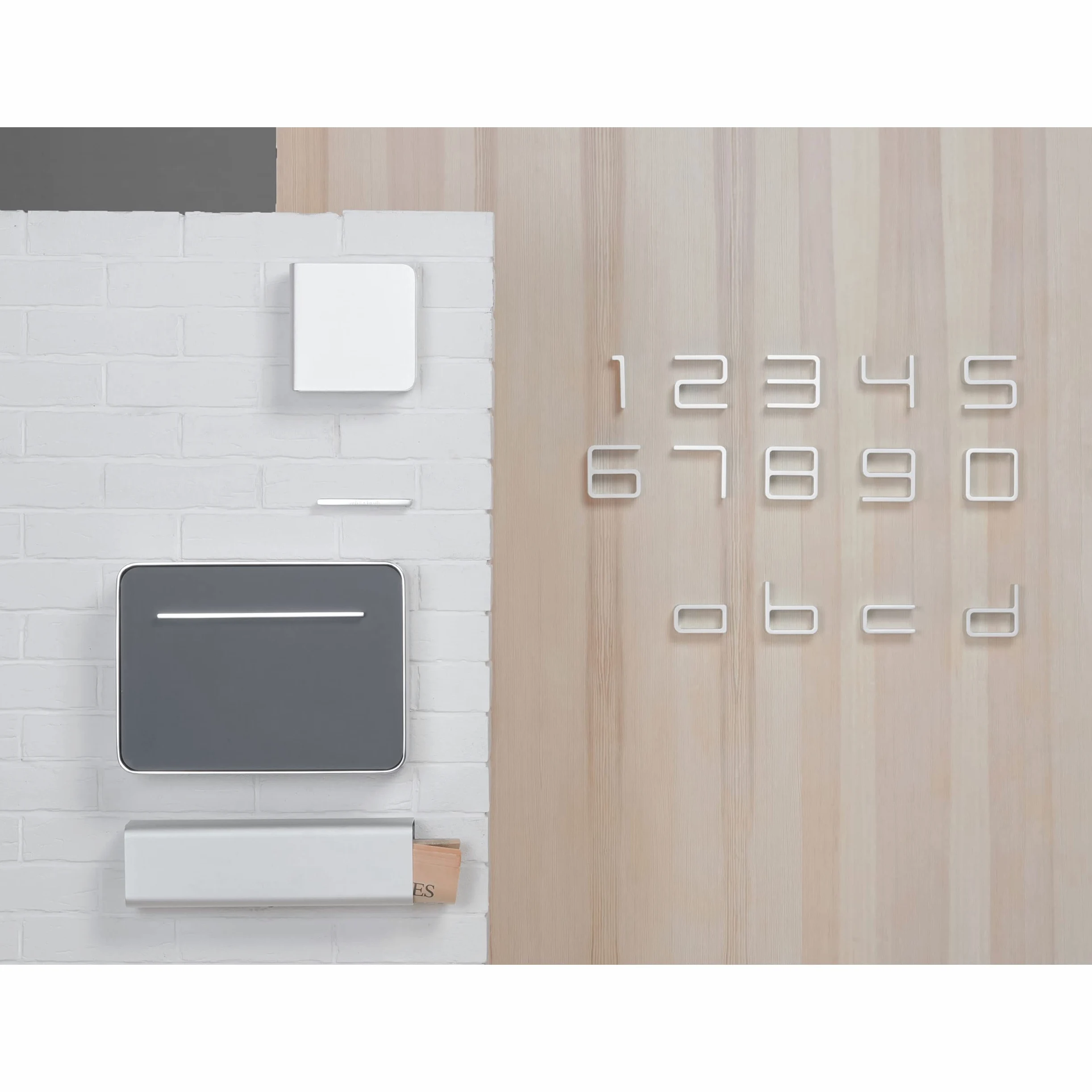 Depot4Design Ingresso Numero 5, Decorazione murale per la casa, Alluminio, Argento