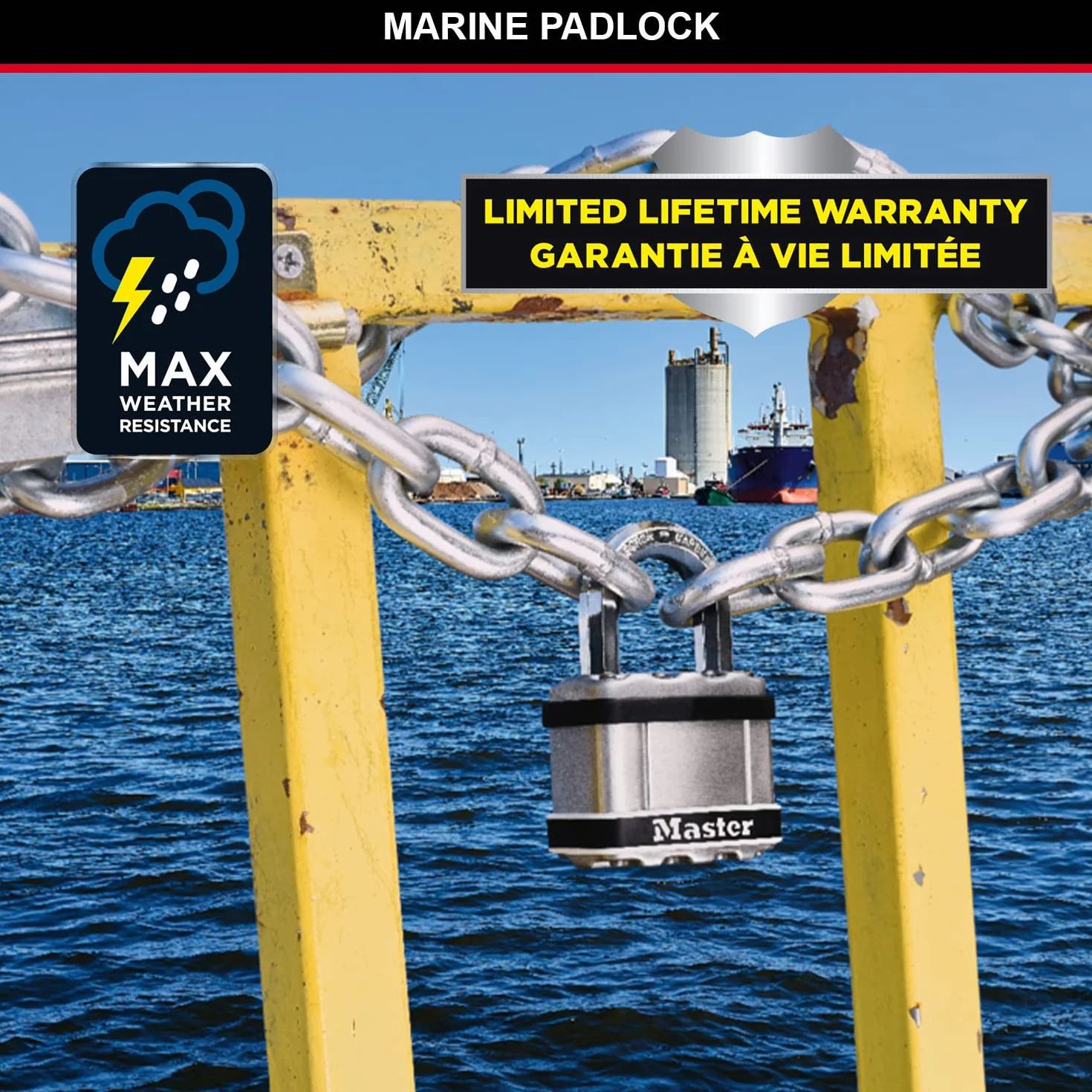 Master Lock Lucchetto ad Alta Sicurezza Ottimo per Portali, Garage