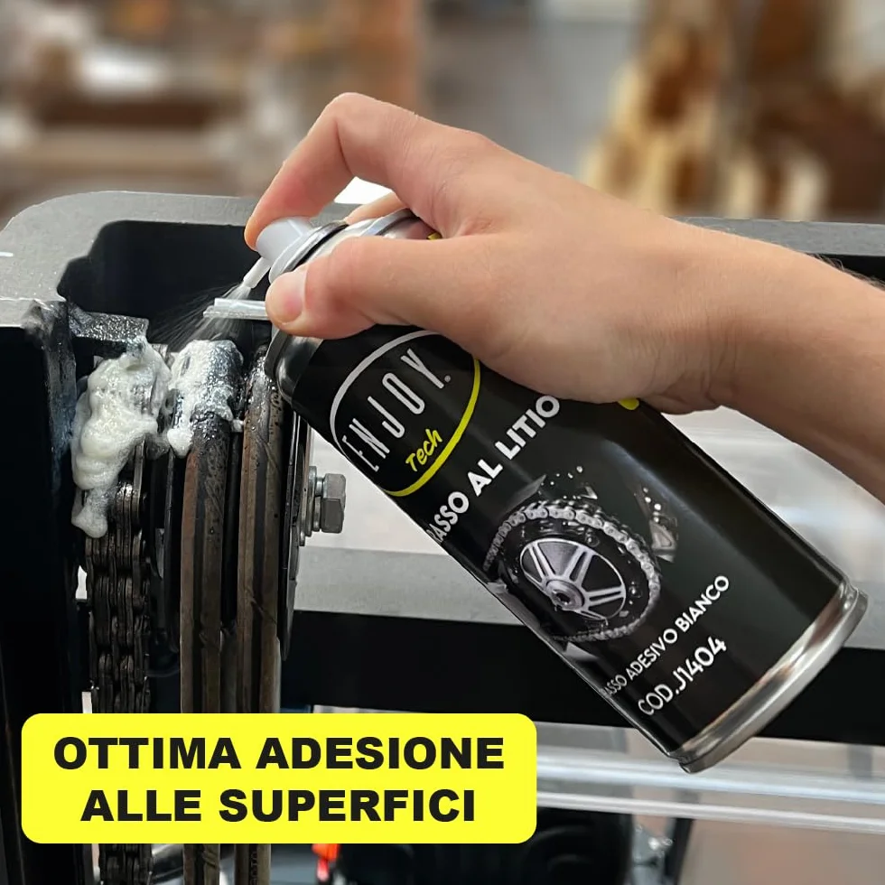 Grasso al Litio Spray 400ml Lubrificante Professionale Made in Italy Idrorepellente Anti-Ossidazione