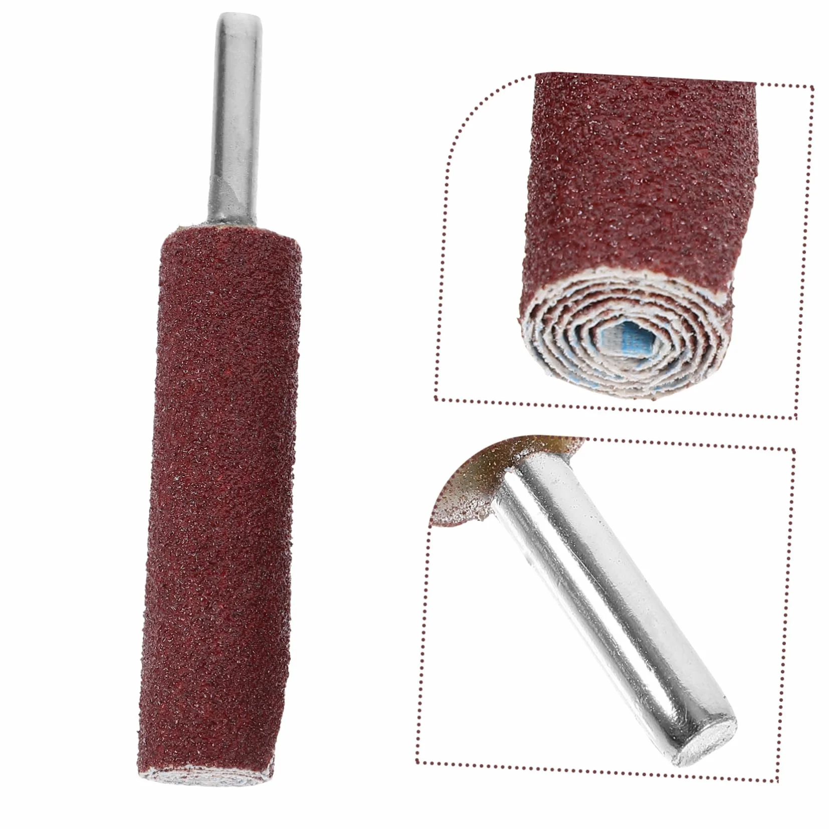 Kit Di Tamburi Abrasivi Per Trapano Di Vetrata Bastoncini Abrasivi Grana Per Levigatura Metallo Legno Plastica Pietra 3 Pezzi