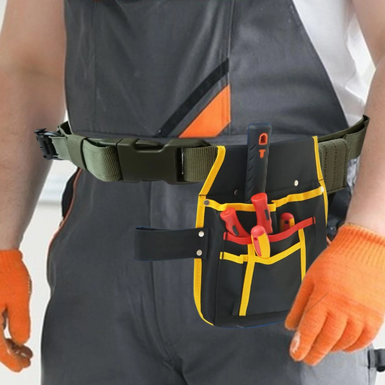 Cinture per attrezzi da uomo, cintura per attrezzi per elettricista, Cintura porta attrezzi regolabile per elettricista, Borsa per attrezzi da elettricista, comoda cintura per attrezzi da elettricista
