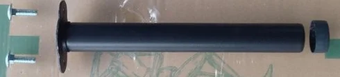 DOLCI SOGNI Set 4 Piedi Letto Acciaio Nero 35 cm Gambe Universali a Doppio Bullone Made in Italy