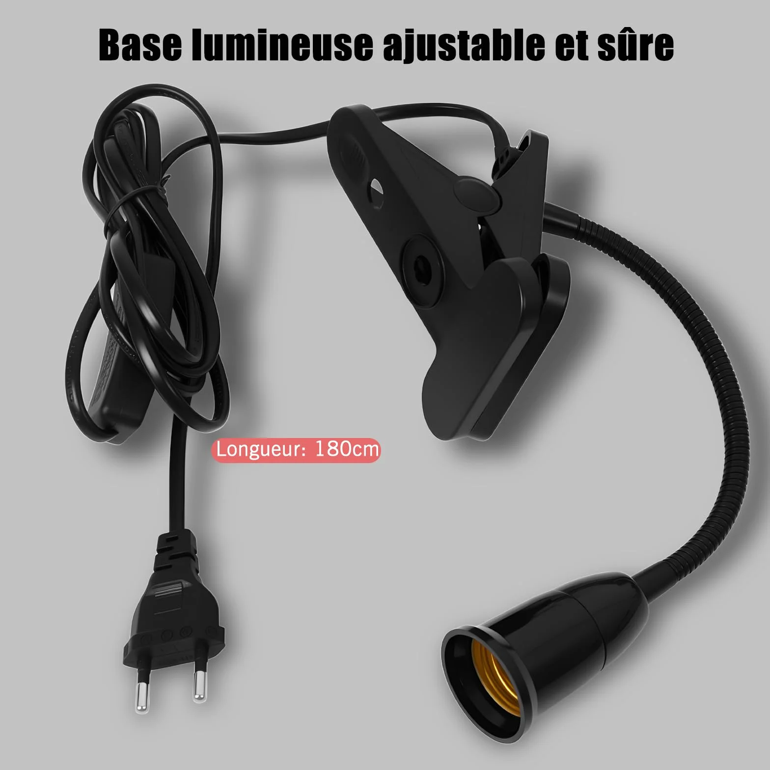 eTone Dunkelkammer SafeLight, Rote LED-Schreibtischlampe mit Clip, 360 Grad einstellbar, geeignet für Die Verarbeitung Von S/W-Film und S/W-Druckpapier (5W)