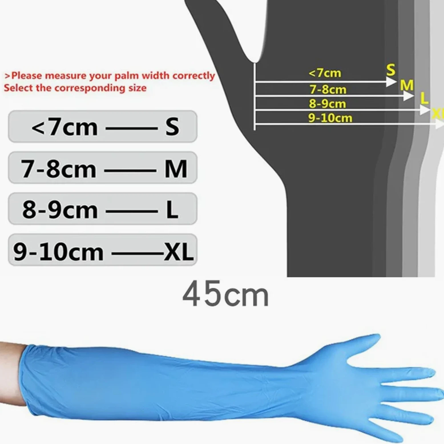 Clean Long Rubber Flexible Waterproof Dishwashi Acid And Alkali Resistant Kitchen No Deformation Tools Nitrile Gloves per cucina, lavaggio stoviglie, bagno(S)