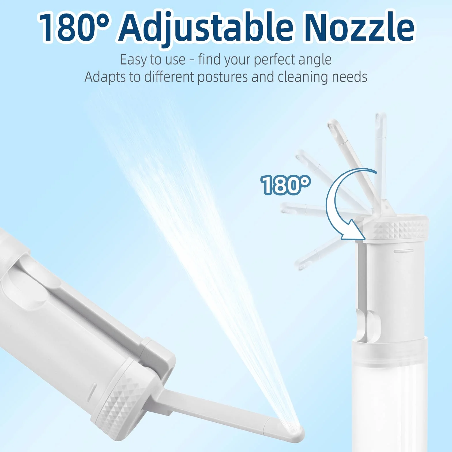 Bidet portatile ricaricabile IPX7 impermeabile 2 modalità di pulizia 3 livelli di pressione display LED
