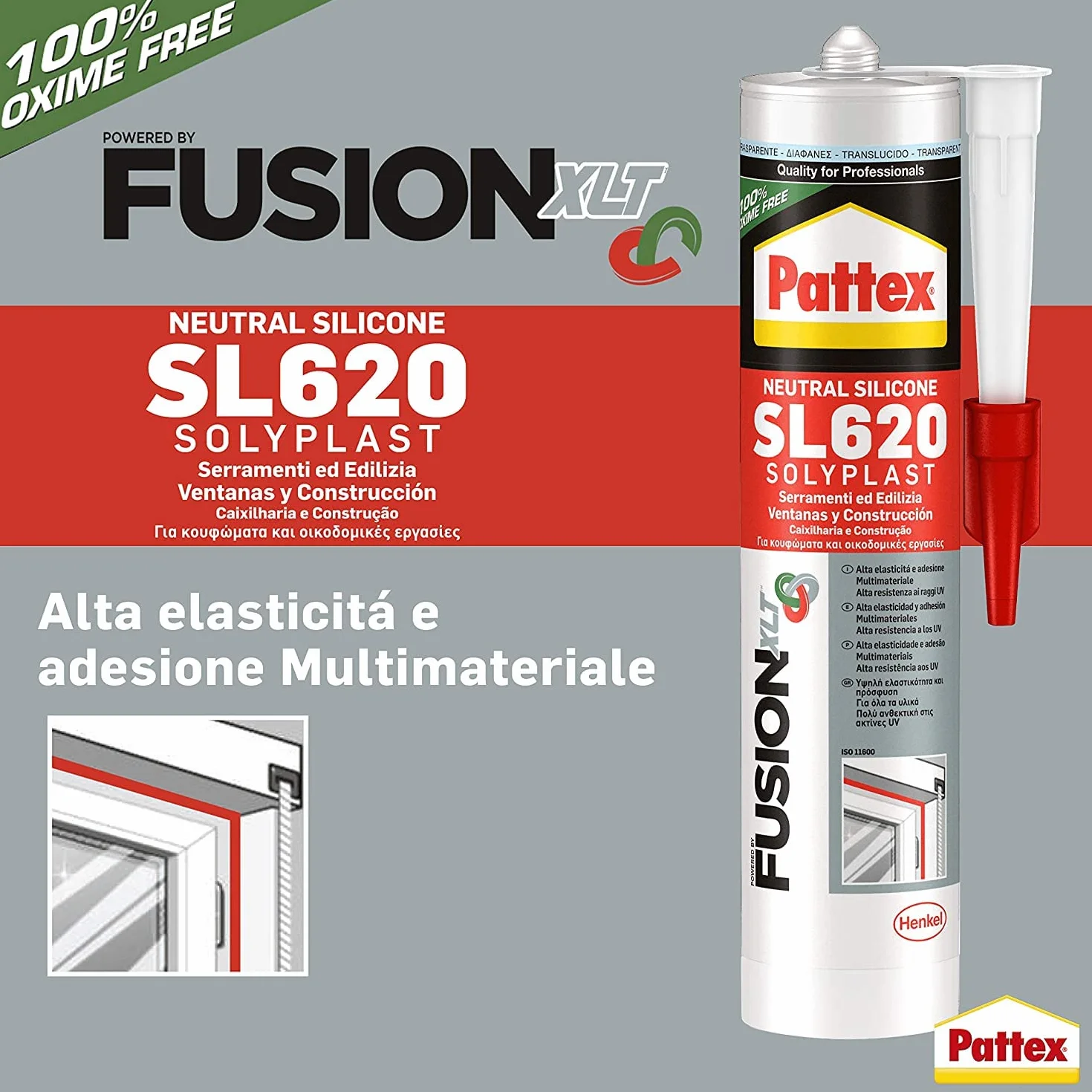 Pattex Silicone SL 620 Marrone RAL 8014 300ml Odporny na pleśń i UV ISO 11600