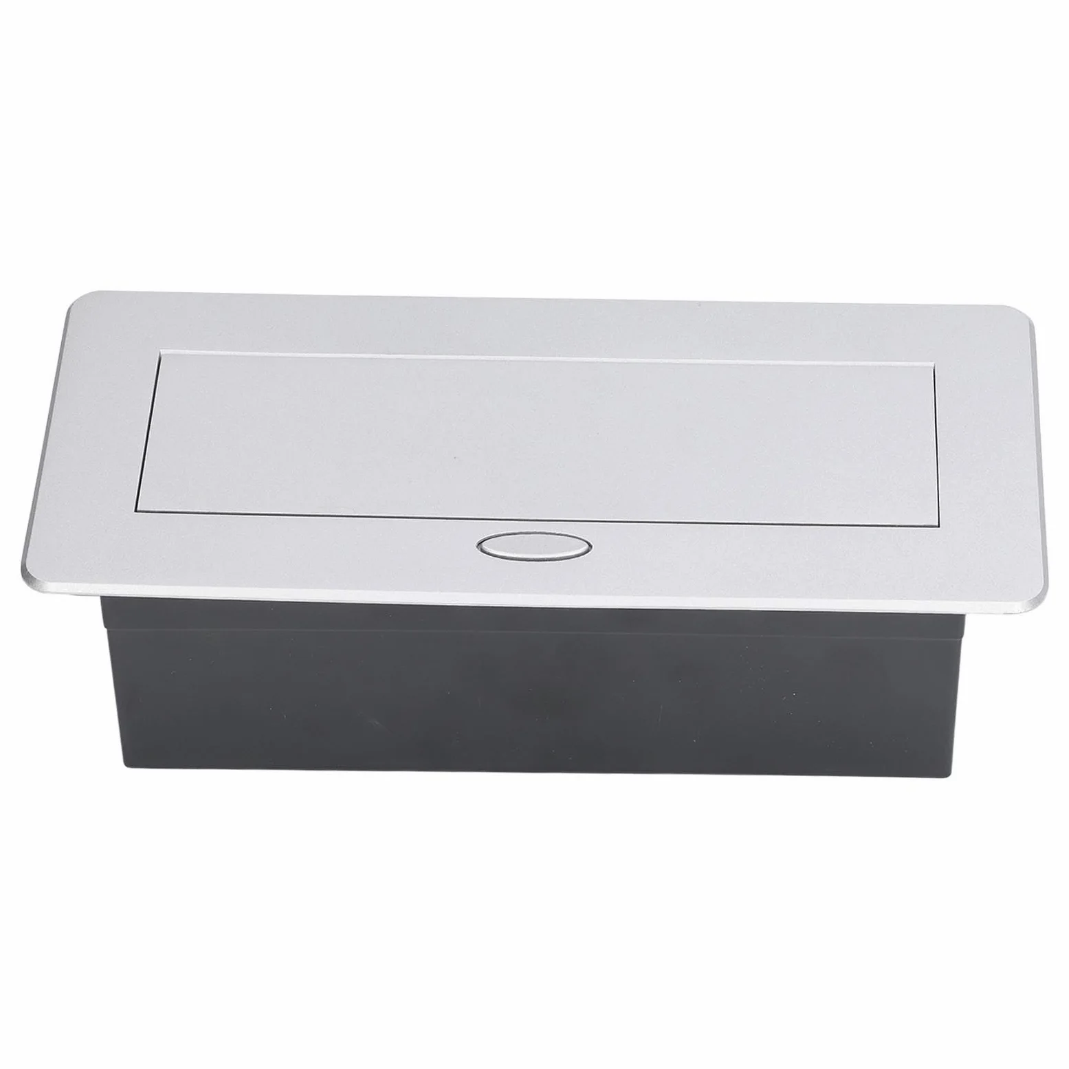 Presa Multipla Nascosta da Tavolo con Doppia USB 16A per Ufficio Domestico Resistente Acciaio Inossidabile Argento