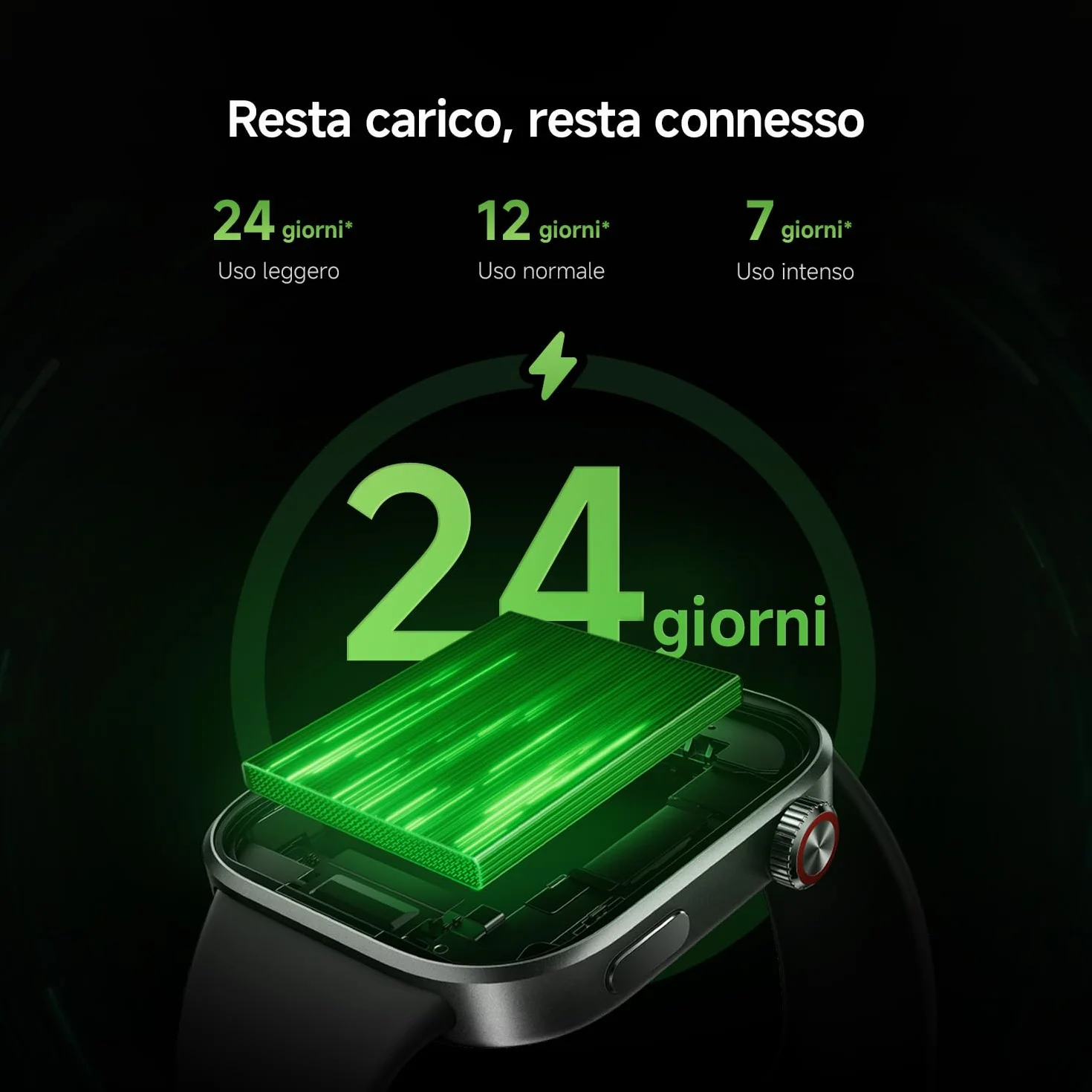 XIAOMI Redmi Watch 6, Smartwatch Uomo Donna, Activity Tracker AMOLED 2.07'' con Monitoraggio di Frequenza Cardiaca, 150+ modalità sportive, Autonomia 24 giorno, 5ATM, GPS, Android&iOS, Nero