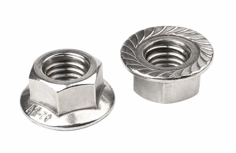 Nakrętki M6 DIN 6923 A2 AISI 304 Dado esagonale con flangia zigrinata 50 sztuk