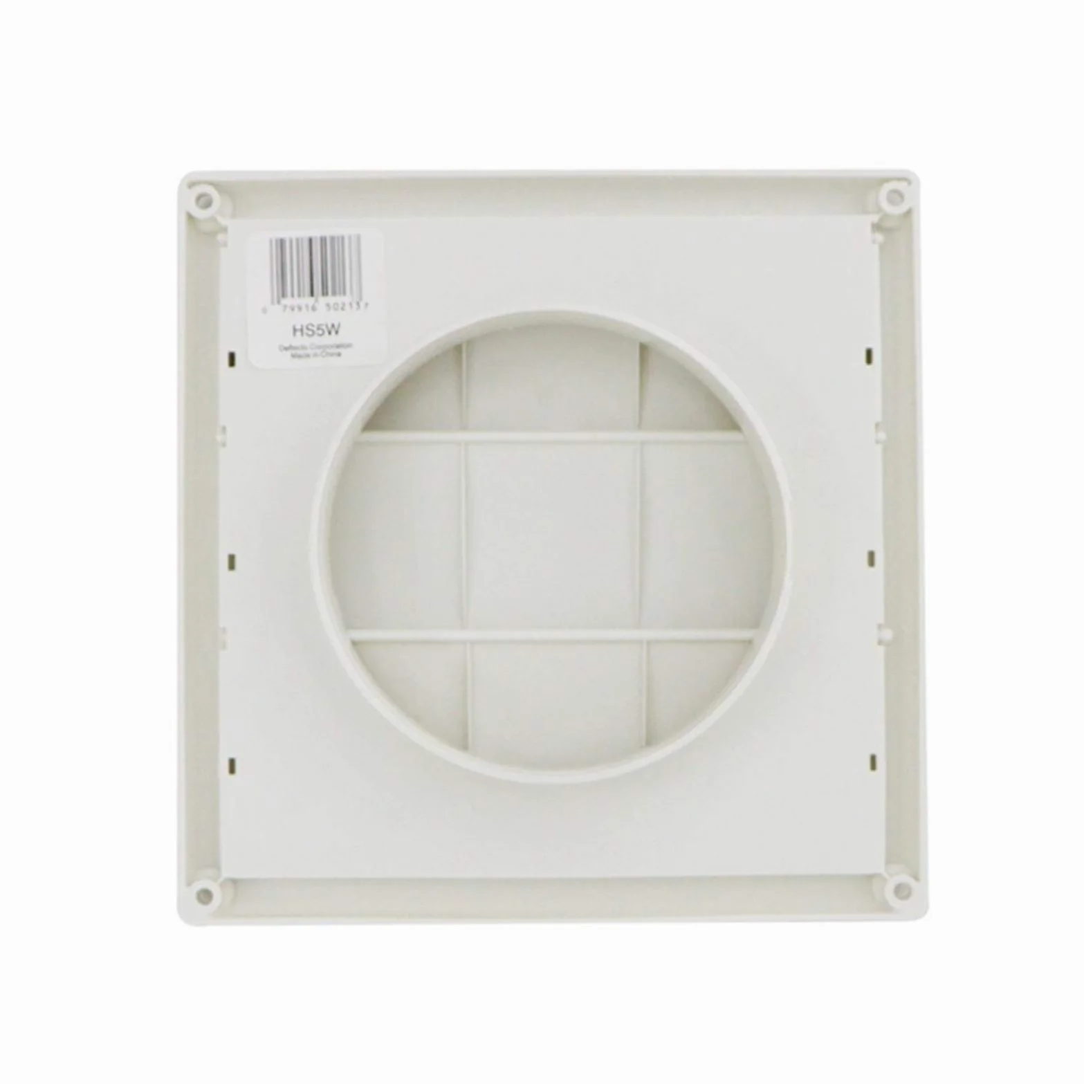 Griglia di ventilazione a parete in plastica | Bianco: scarico con feritoia in plastica for condotto a parete e ventilatore