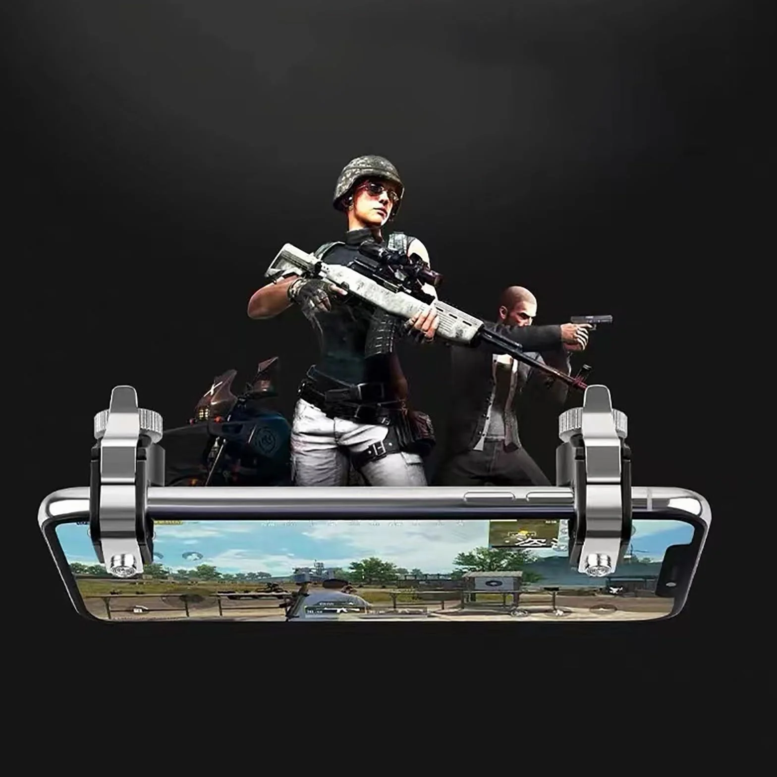 YAMSLAM PUBG Mobile Controller Trigger, Pulsante Mira Fuoco con L1 R1 Chiave Joystick, Accessorio di Gioco per Esperienza Premium