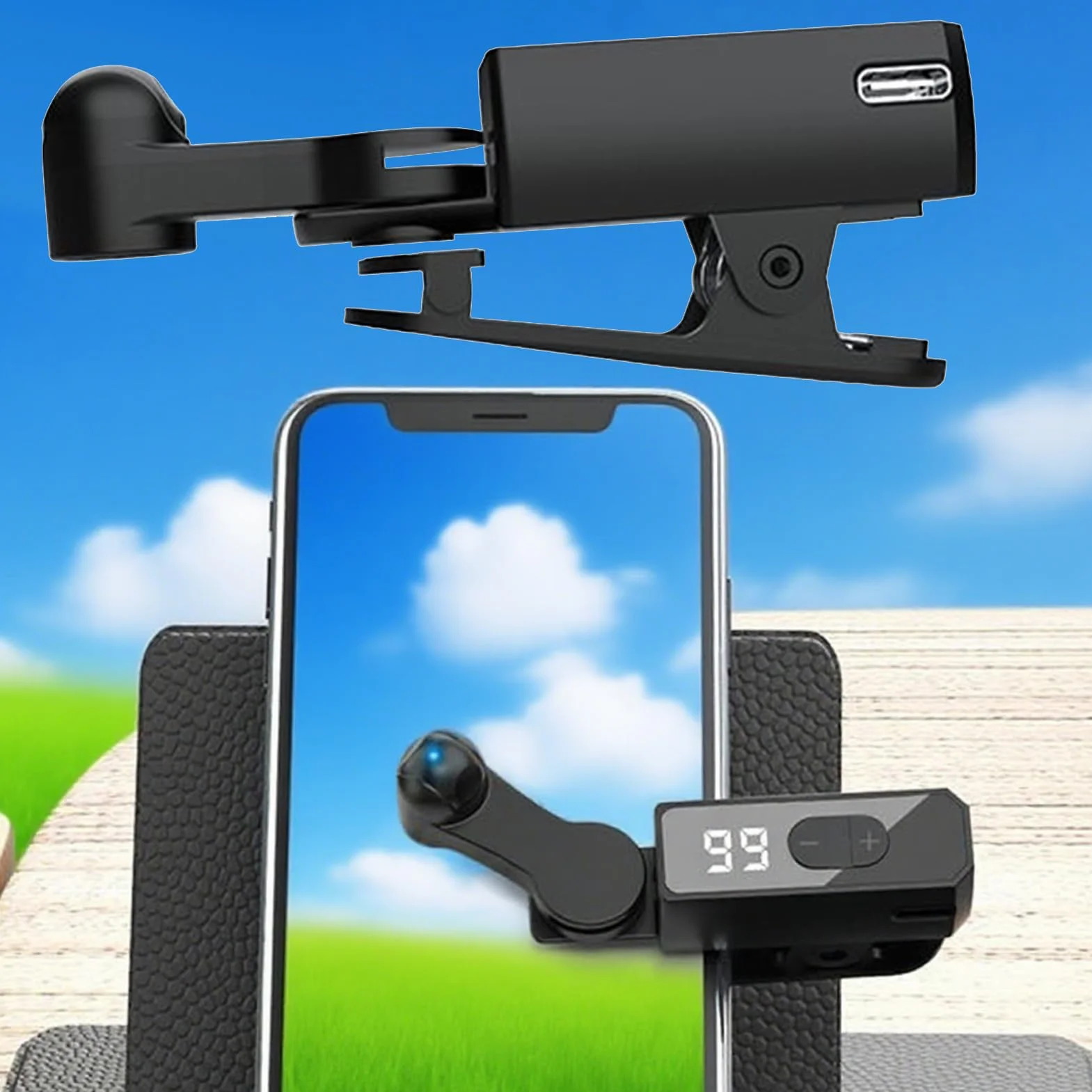 Cliqueur Automatico dello Schermo - Tapper Schermo a Velocità Regolabile,Dispositivo di Tap Wireless a Movimento Rapido per Video, Scorrimento, App di Shopping e Live Streaming