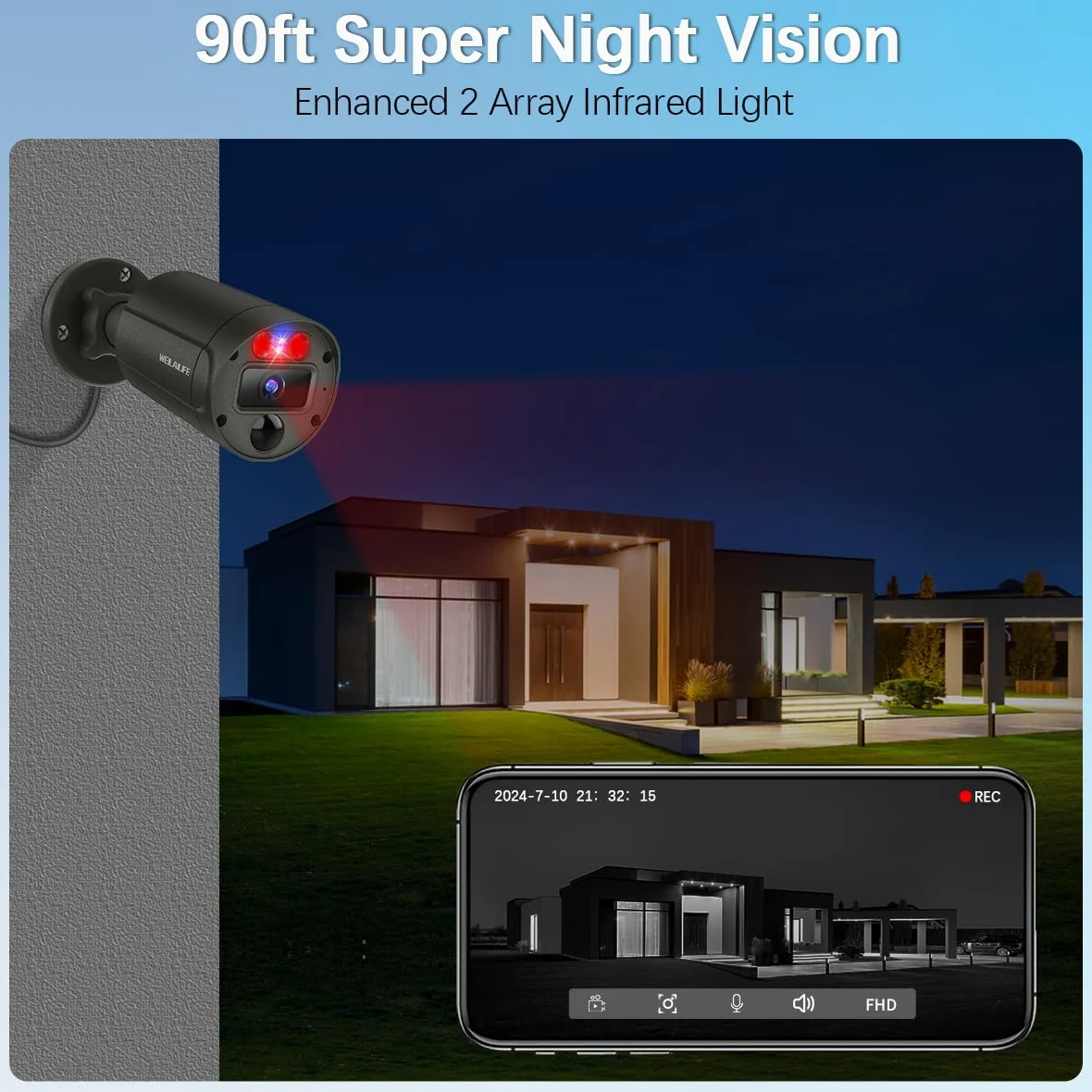 Sistema di telecamere di sicurezza cablate per esterni, audio a 2 vie e 4K Ultra HD, sistemi di videosorveglianza POE per la casa, kit di videosorveglianza DVR