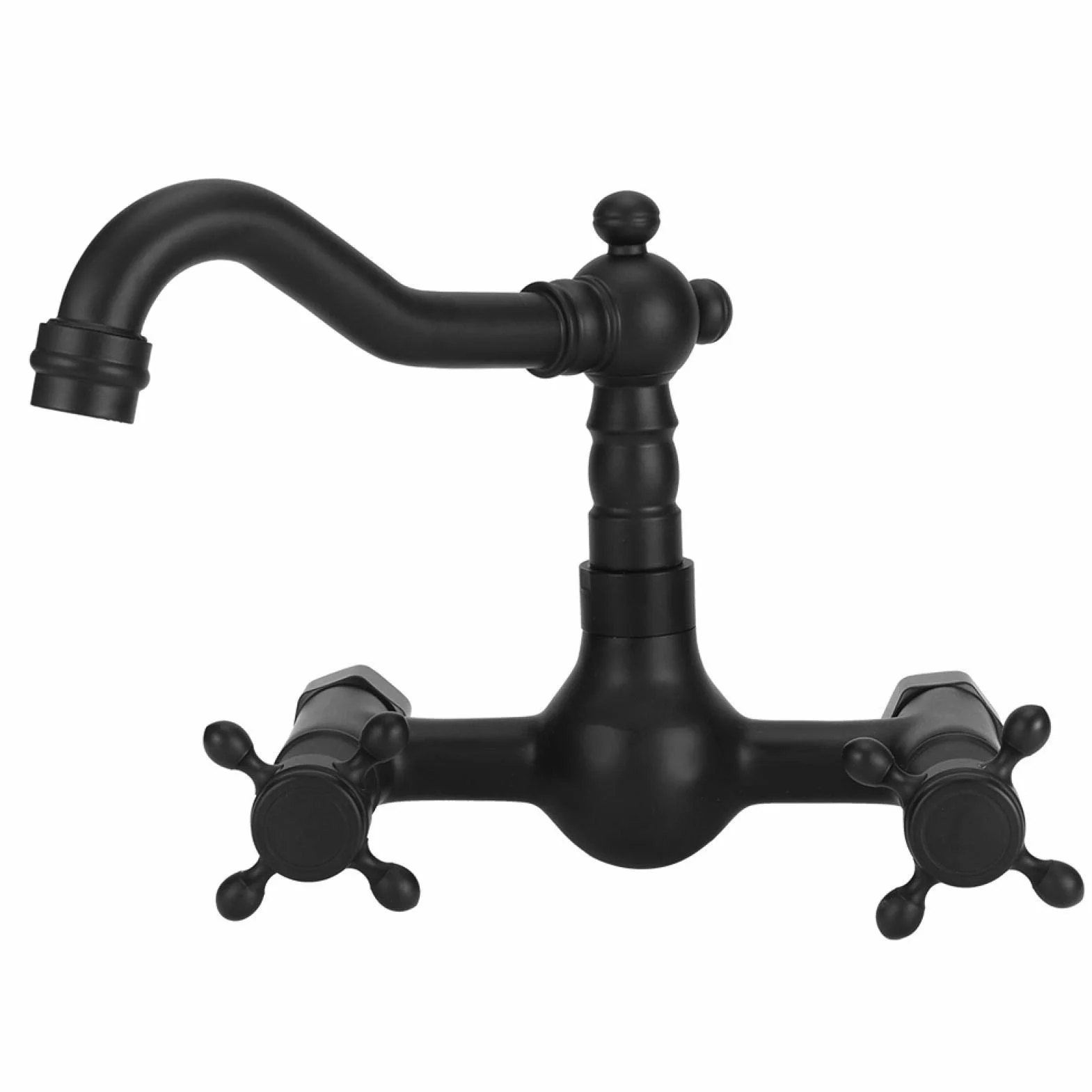 Rubinetto a Parete Rubinetto da Cucina In Rame Rubinetto per Vasca Rubinetto a Doppia Maniglia Miscelatore per Acqua Calda e Fredda Rubinetto Girevole a 360° per Cucina Bagno(2)