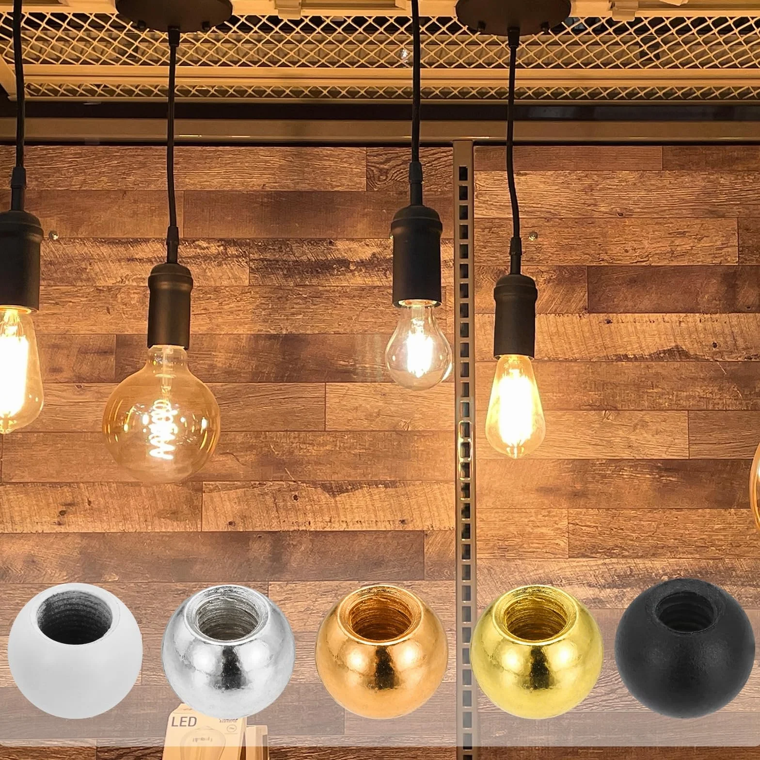 sourcing map 12 pomelli filettati a sfera M4 x 12 mm acciaio al carbonio dadi a sfera decorazioni per lampade fai da te