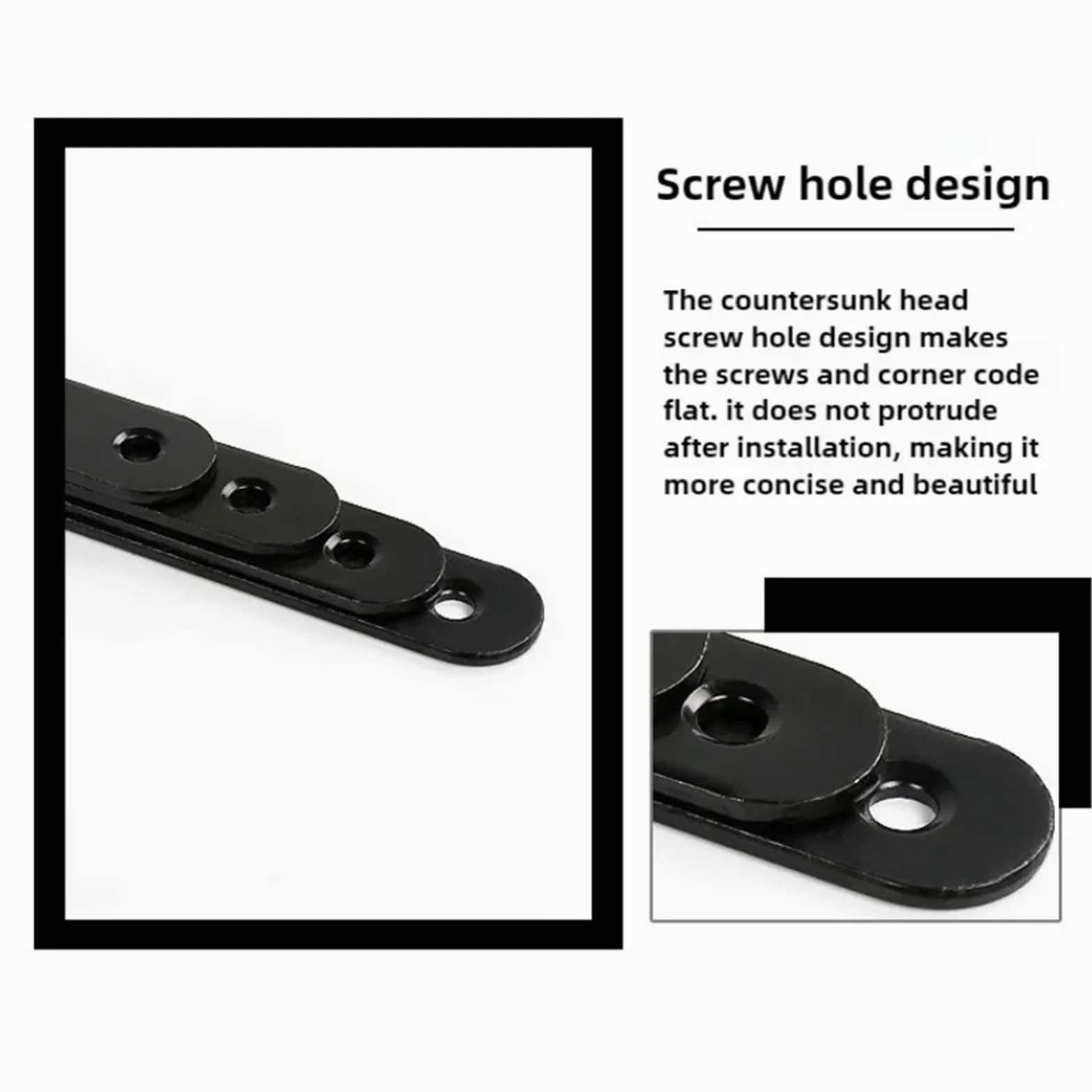 Staffe Angolari 2/4 pezzi di mobili neri spessi codice angolo armadio tavolo e sedia fissi ad retto(90X90X20mm 4pcs)