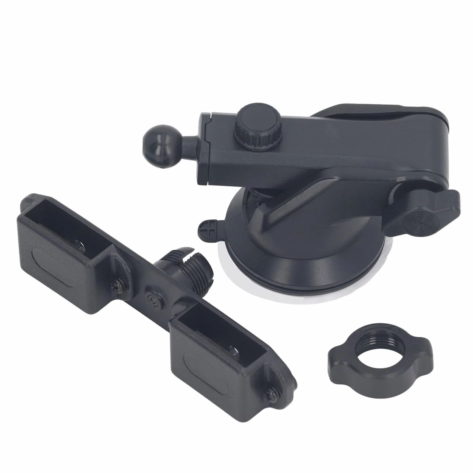Staffa Adattatore Radio Bidirezionale, Supporto per Walkie-talkie da Cruscotto, Supporto per Microfono Radio Bidirezionale Ventosa Supporto per Parabrezza Auto Staffa Radio per
