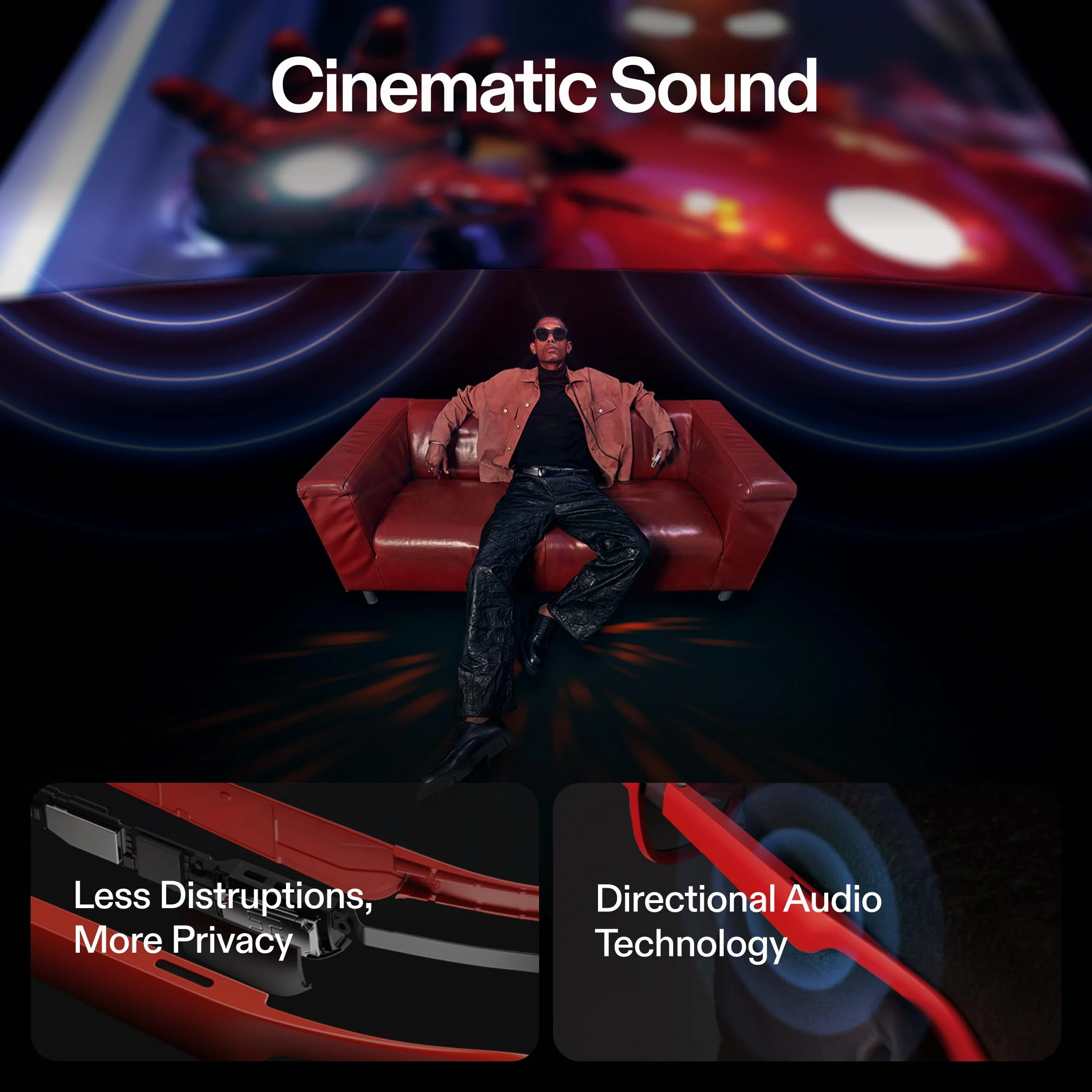 XREAL Air 2 PRO AR Occhiali, Il Display Indossabile Definitivo con Controllo dell'Immersione a 3 Livelli, 75g 120Hz 1080P, Ideali per Gaming, Streaming e Lavoro