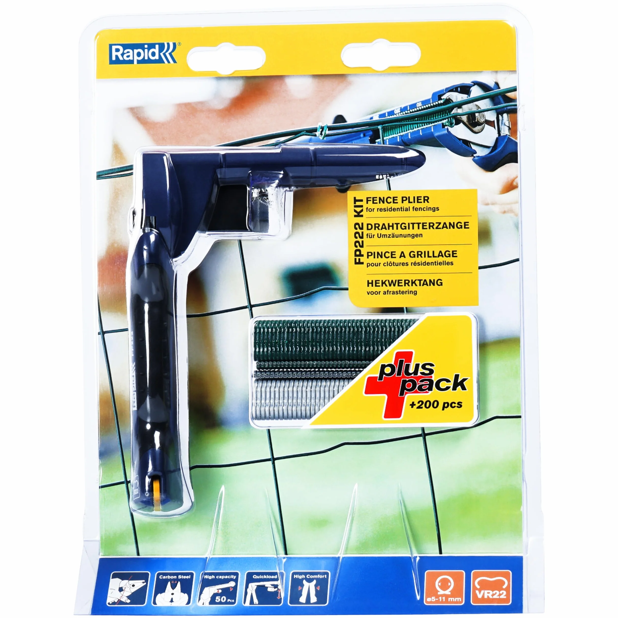 Rapid FP222 Pinza per Anelli di Fissaggio VR22 con Caricatore Capiente