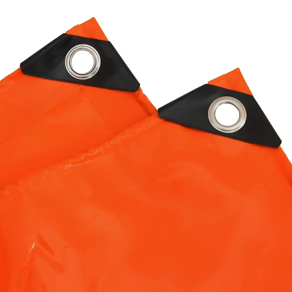 Telone 650 g/m², arancione, 3 x 5 m, con rivestimento in PVC, resistente alle intemperie, con occhielli, resistente agli strappi e ai raggi UV, ideale per giardino, campeggio, auto e protezione
