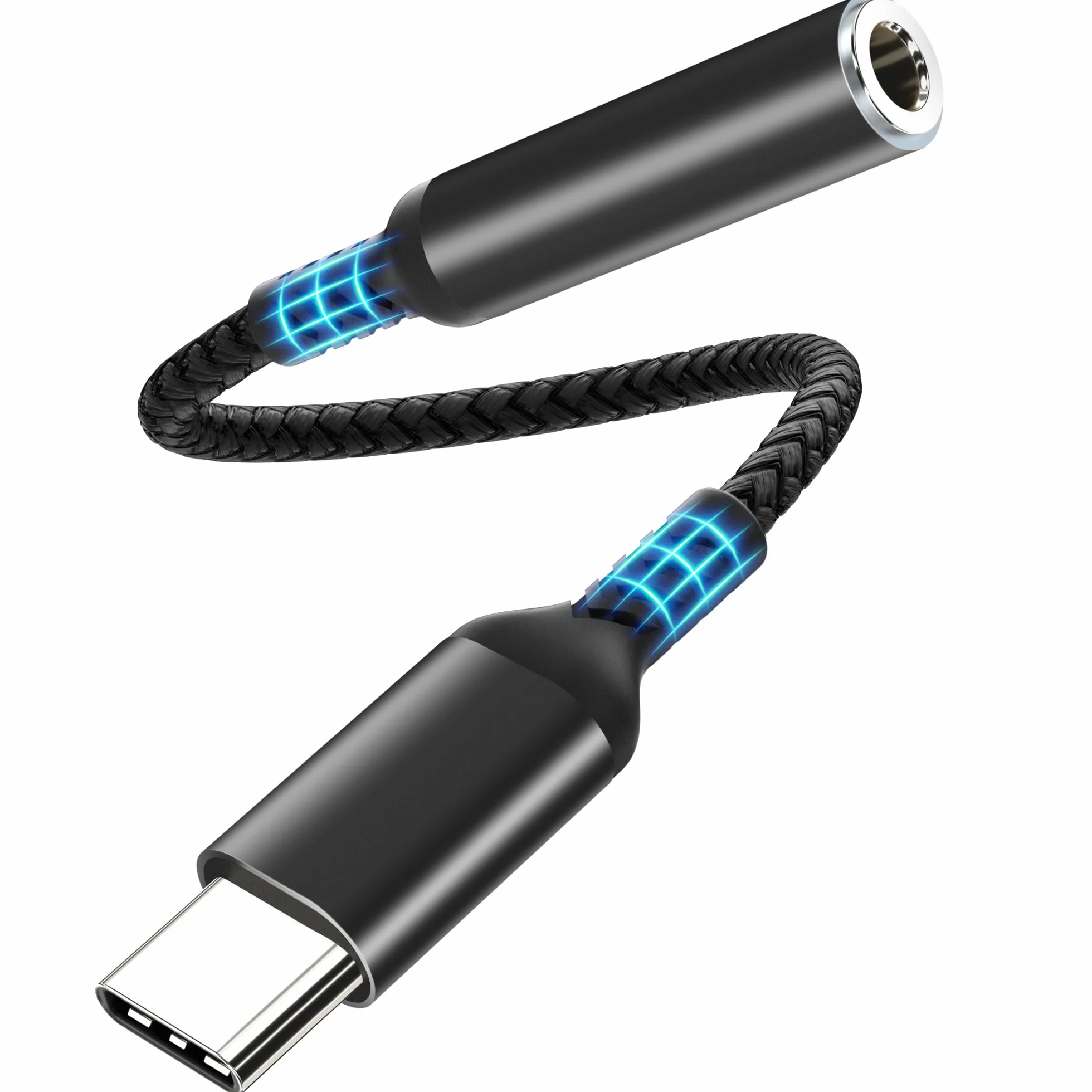 Adattatore Usb C Jack 3,5mm,Adattatore Jack Usb C Da 3.5mm,Adattatore Usb C Connettore Jack Per iPhone 17 Pro Max/17Pro/17/16/15 Samsung S24 S23 S22 Ultra Not 20 A53,Huawei P50/Pro Mate,ipad Pro Nero