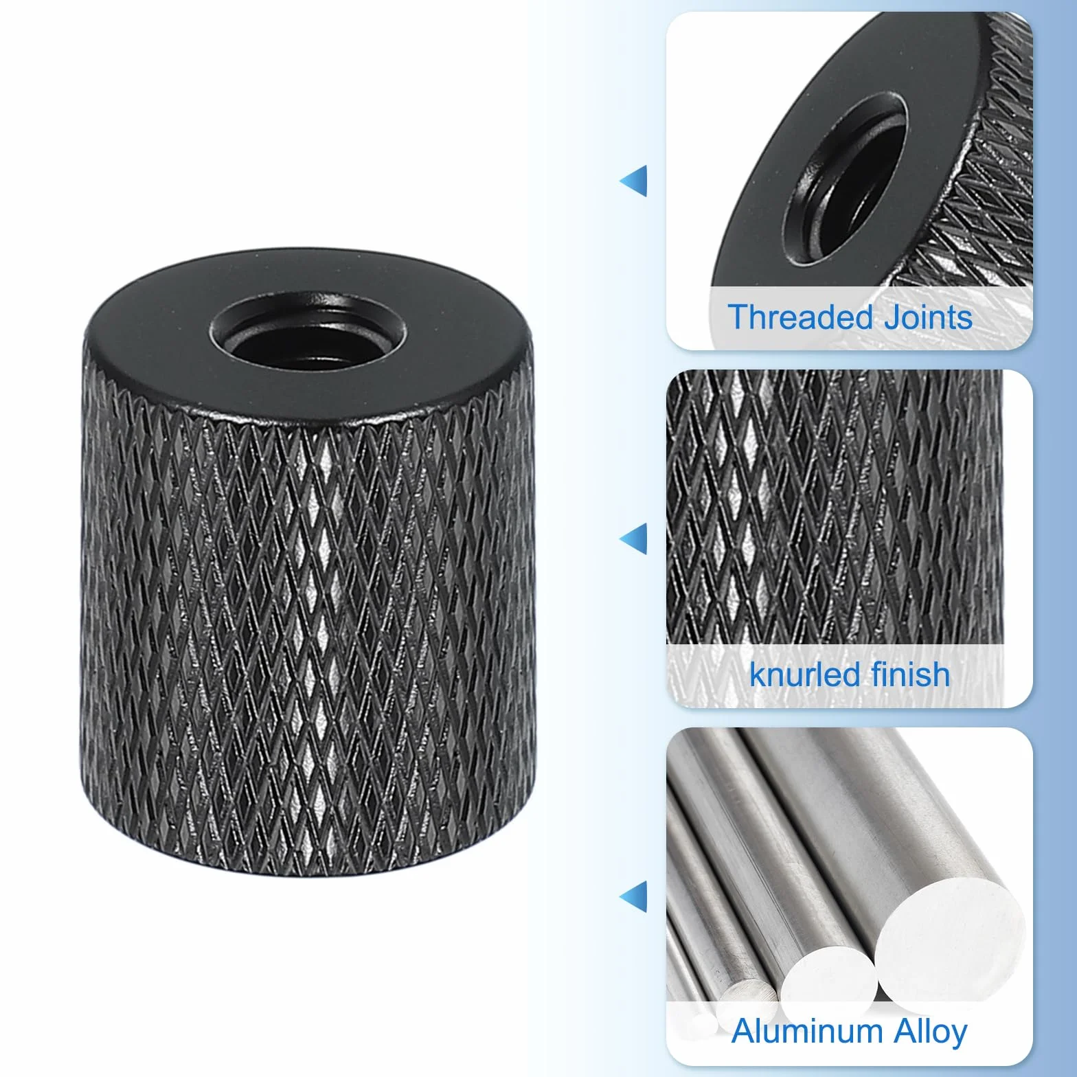 PATIKIL Adattatore Vite Treppiede 1/4" Femmina a 1/4" Femmina, 2 Pezzi Vite per Microfono Vite Fotocamera Convertitore a Doppia Testa per Supporto Microfono Accessori Braccio Magico