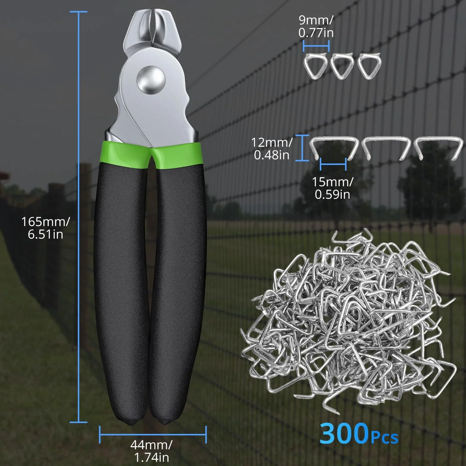 CAMWAY Pinza ad Anelli di Maiale Zincati per Recinzioni, Gabbie Animali, Rete Metallica