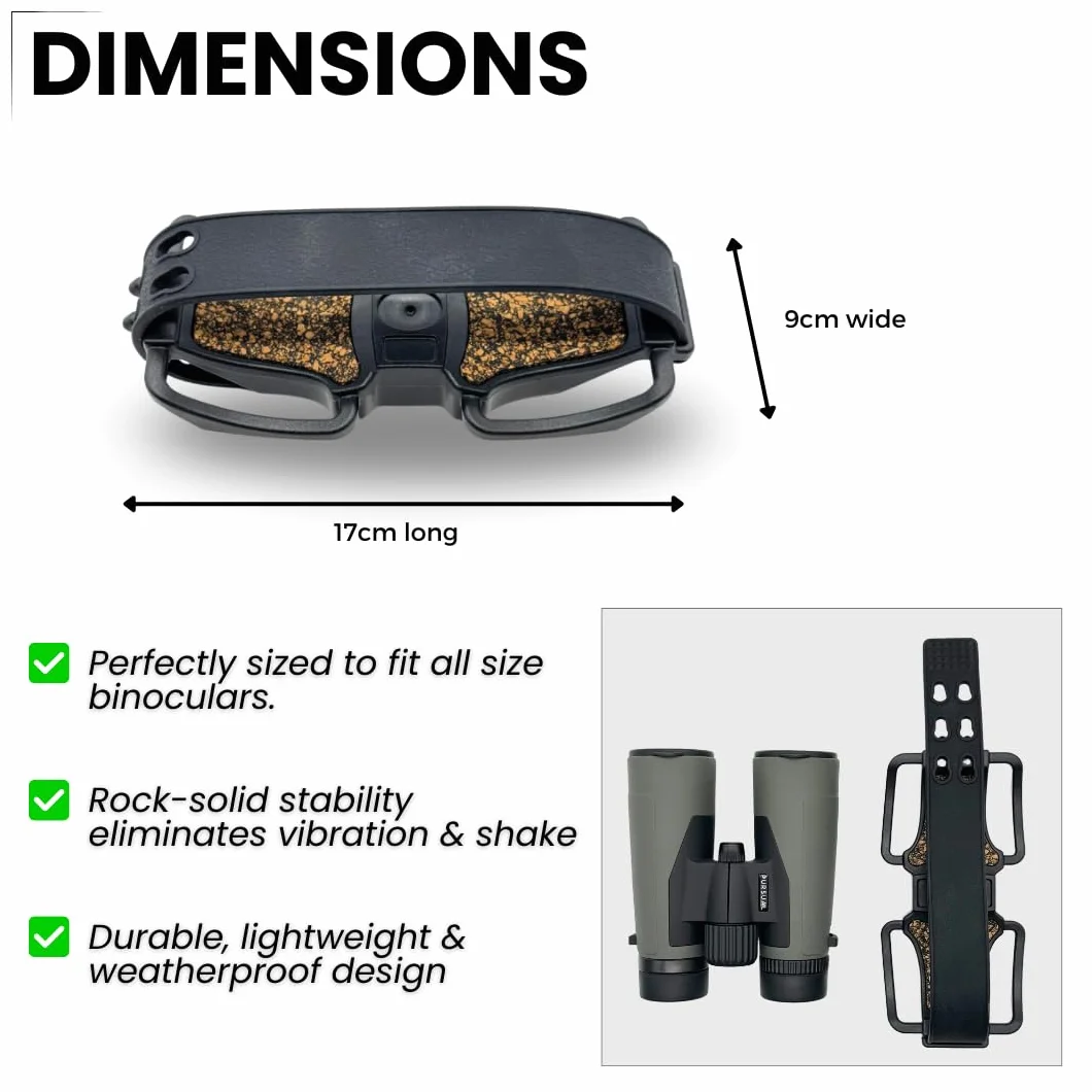PURSUAL Adattatore universale per binocolo, 1/4-20, compatibile con tutti i treppiedi