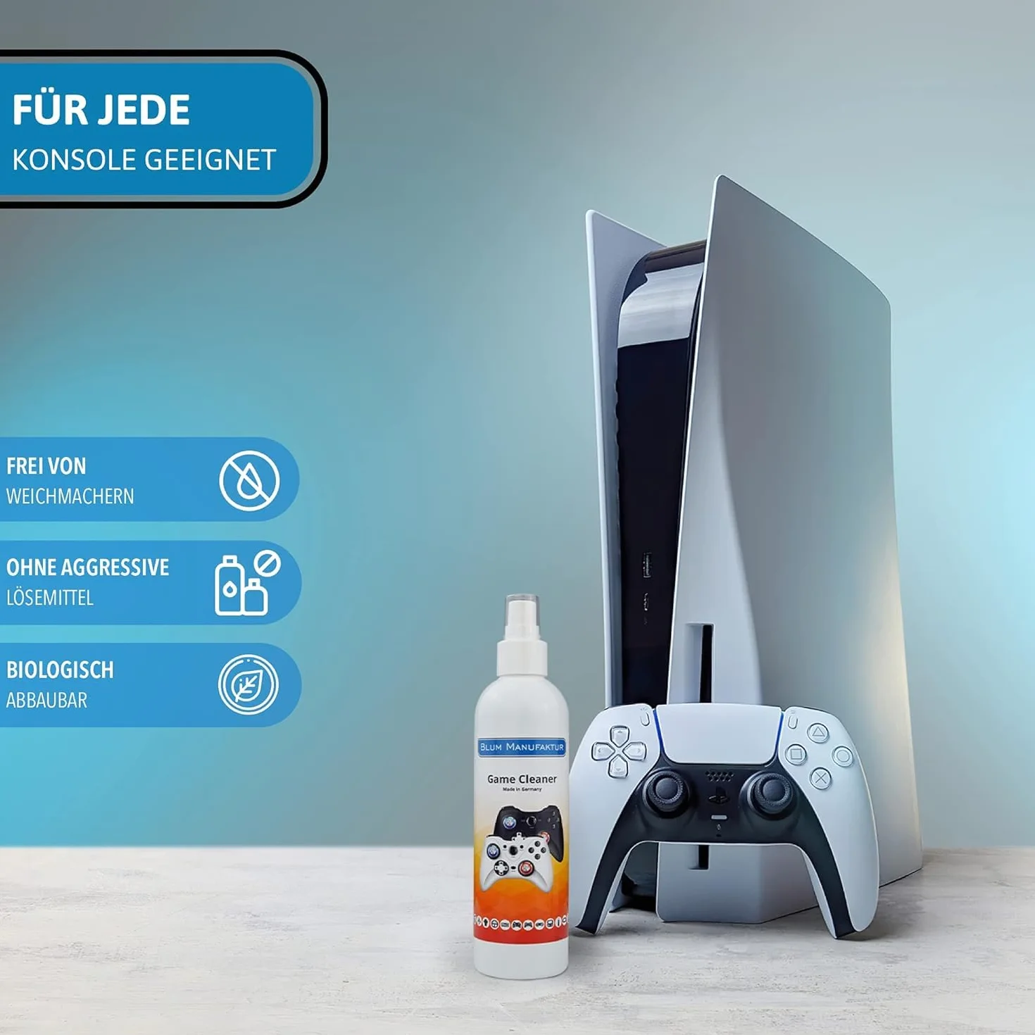 Blum - Detergente per giochi da 250 ml con panno in microfibra 30x30cm