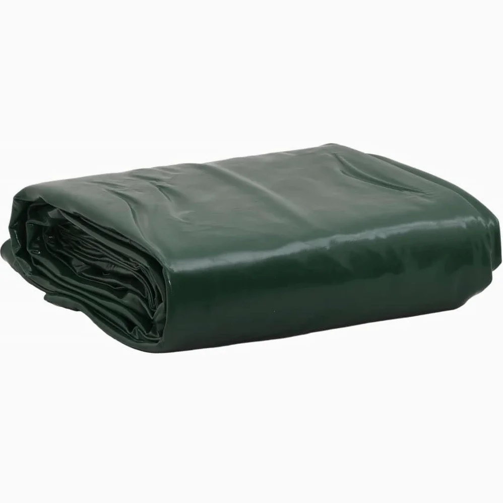 Telone verde in tela con rivestimento in PVC, 1 x 2,5 m, 650 g/m², impermeabile, antistrappo, con occhielli, resistente alle intemperie e ai raggi UV, versatile, per giardino, campeggio, auto