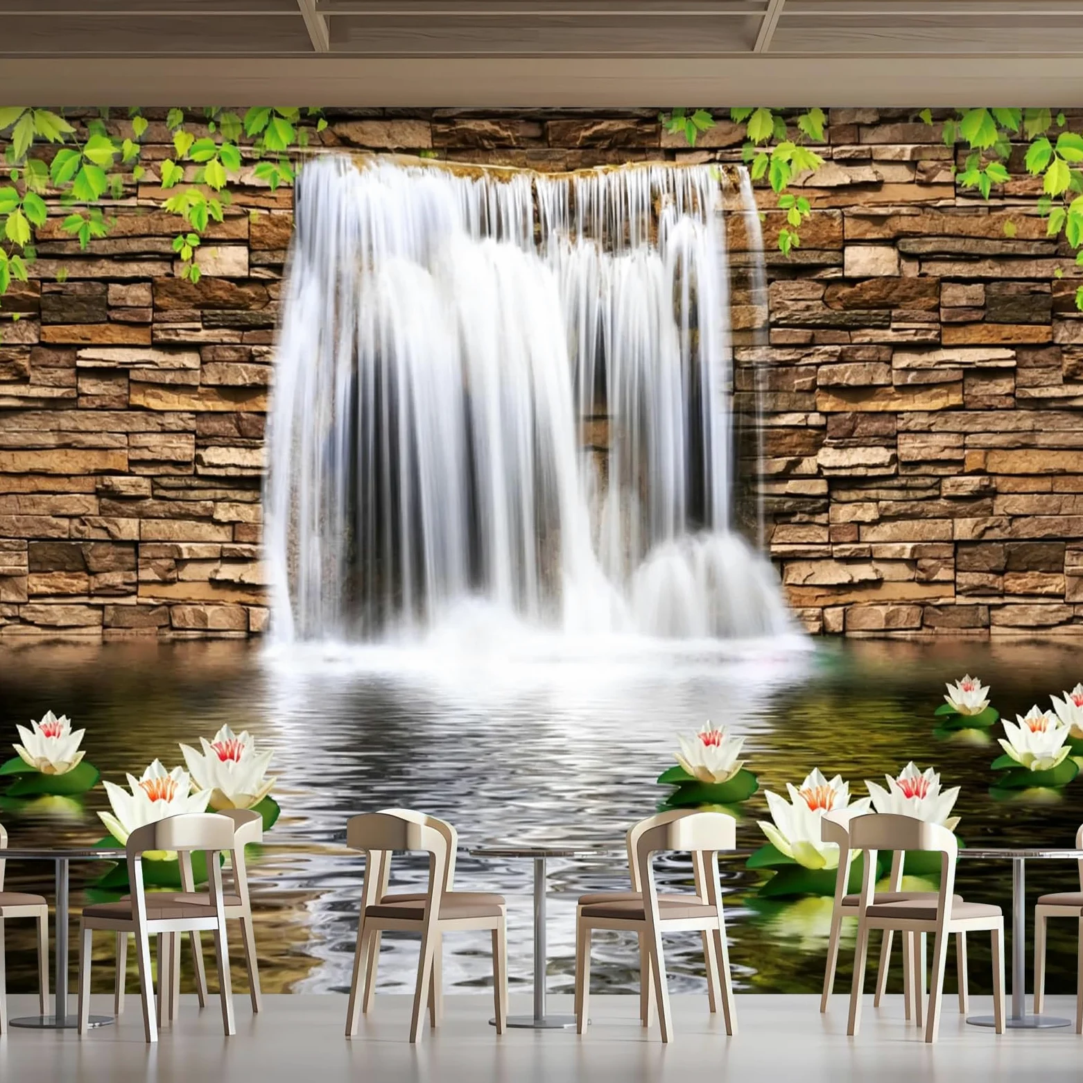 Carta da parati effetto 3D Autunno 350 x 256 cm Murale Non Tessuto Natura Paesaggio Fotomurale Stampa HD Moderna Poster Per Soggiorno E Camera Da Letto Design 1M3573