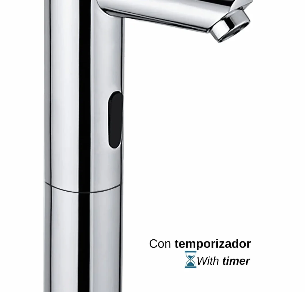 Rubinetto elettronico per lavabo L2, sensore automatico, miscelatore 2 acque, Cromo