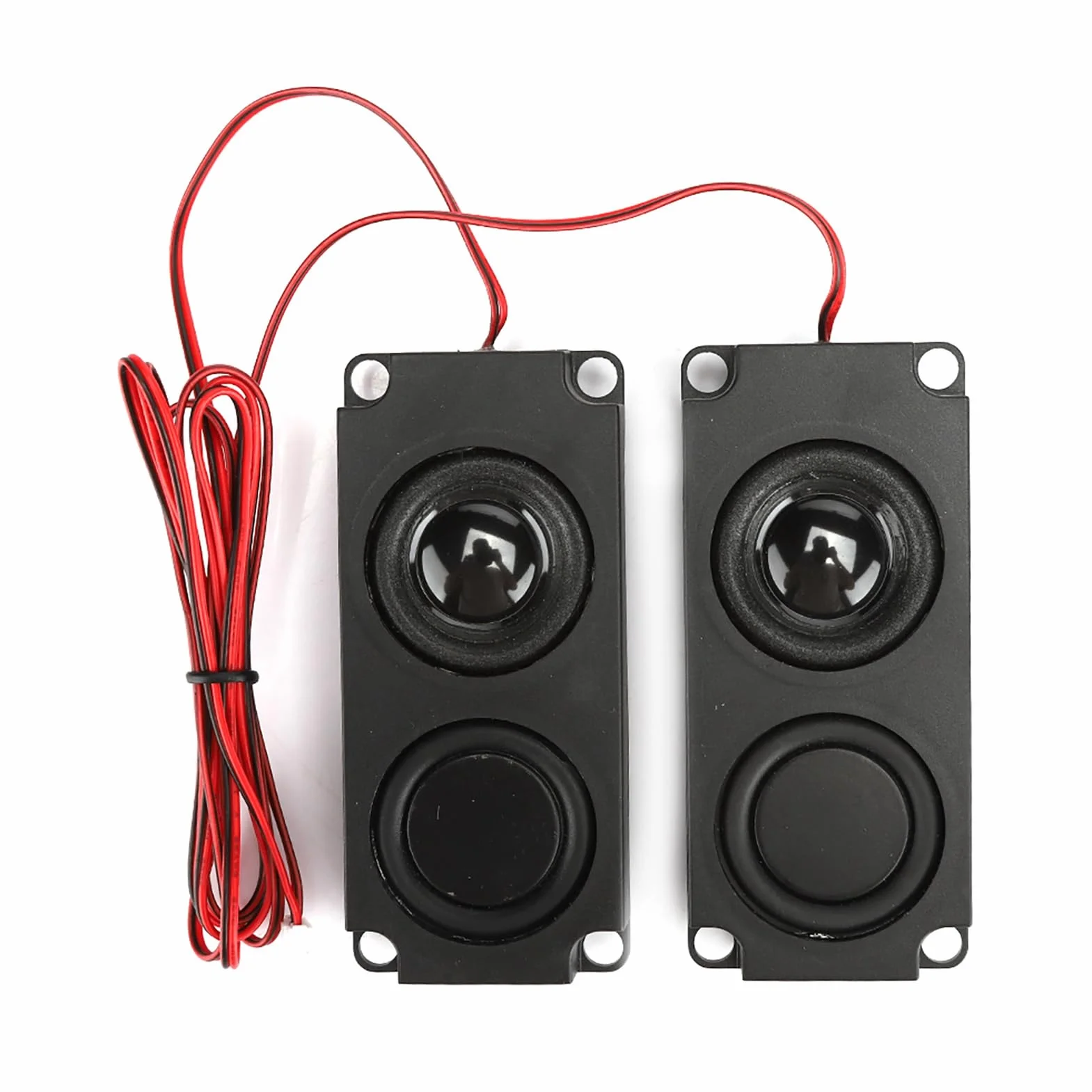 FILFEEL Doppio Altoparlante Magnetico Portatile con cavità per Bassi Pesanti da 40 Mm 8Ω 5W per Monitor TV, Poltrone Massaggianti per Divani, ABS 99x45x21mm (2 altoparlanti)