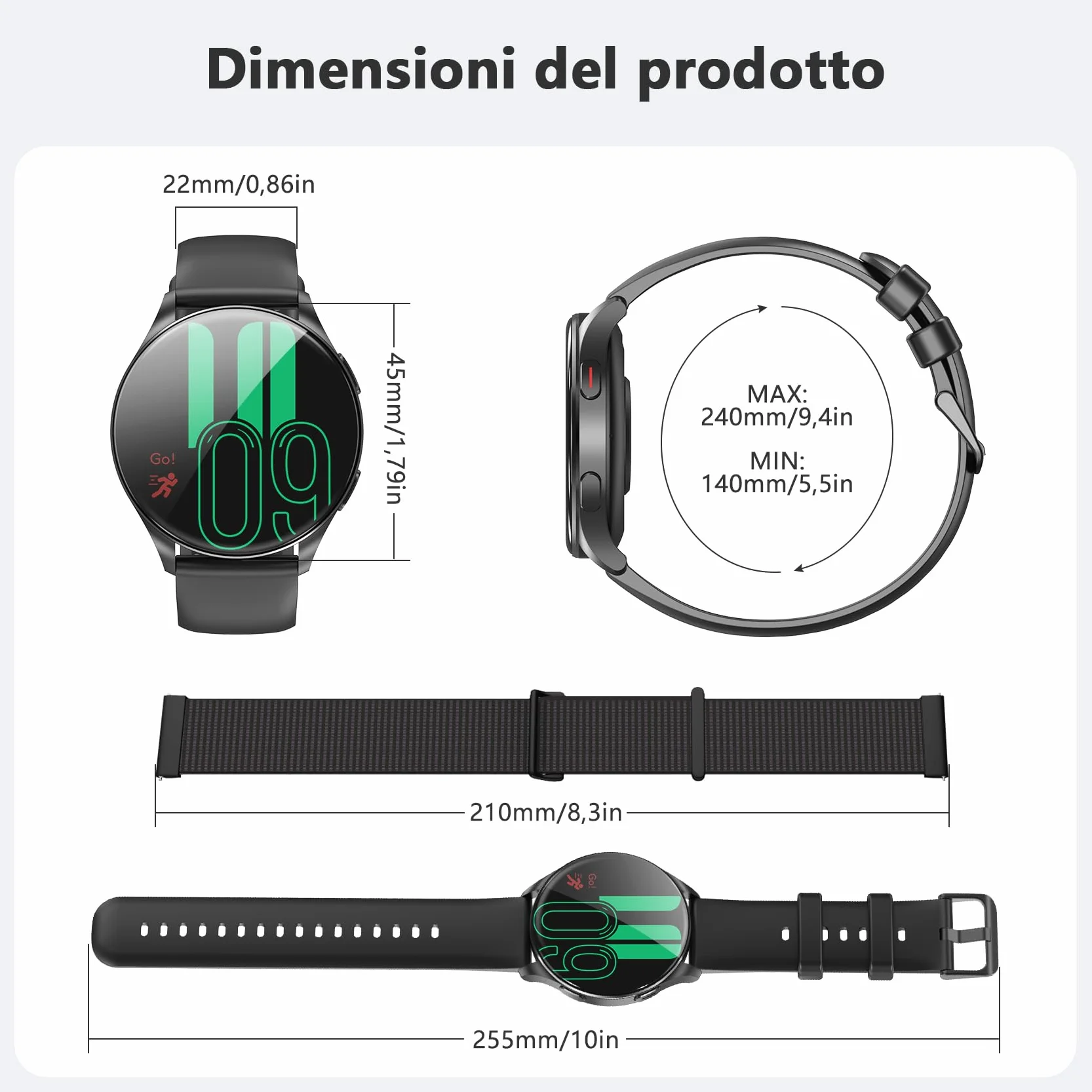 Blackview Smartwatch Uomo Donna, Effettua e Rispondi alle Chiamate, Orologio Smartwatch Fitness con 1.43' HD AMOLED/112+ Sportive/SpO2/Monitoraggio del Sonno/Cardiofrequenzimetro per Android IOS