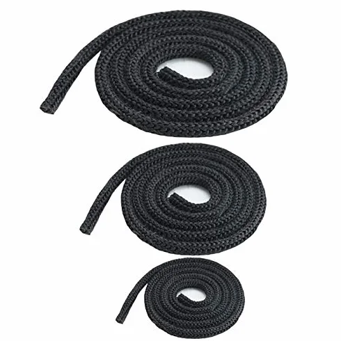 Guarnizione per stufa, guarnizione rotonda, corda, resistente al calore, porta 12 mm, 50 m, grigio scuro/antracite